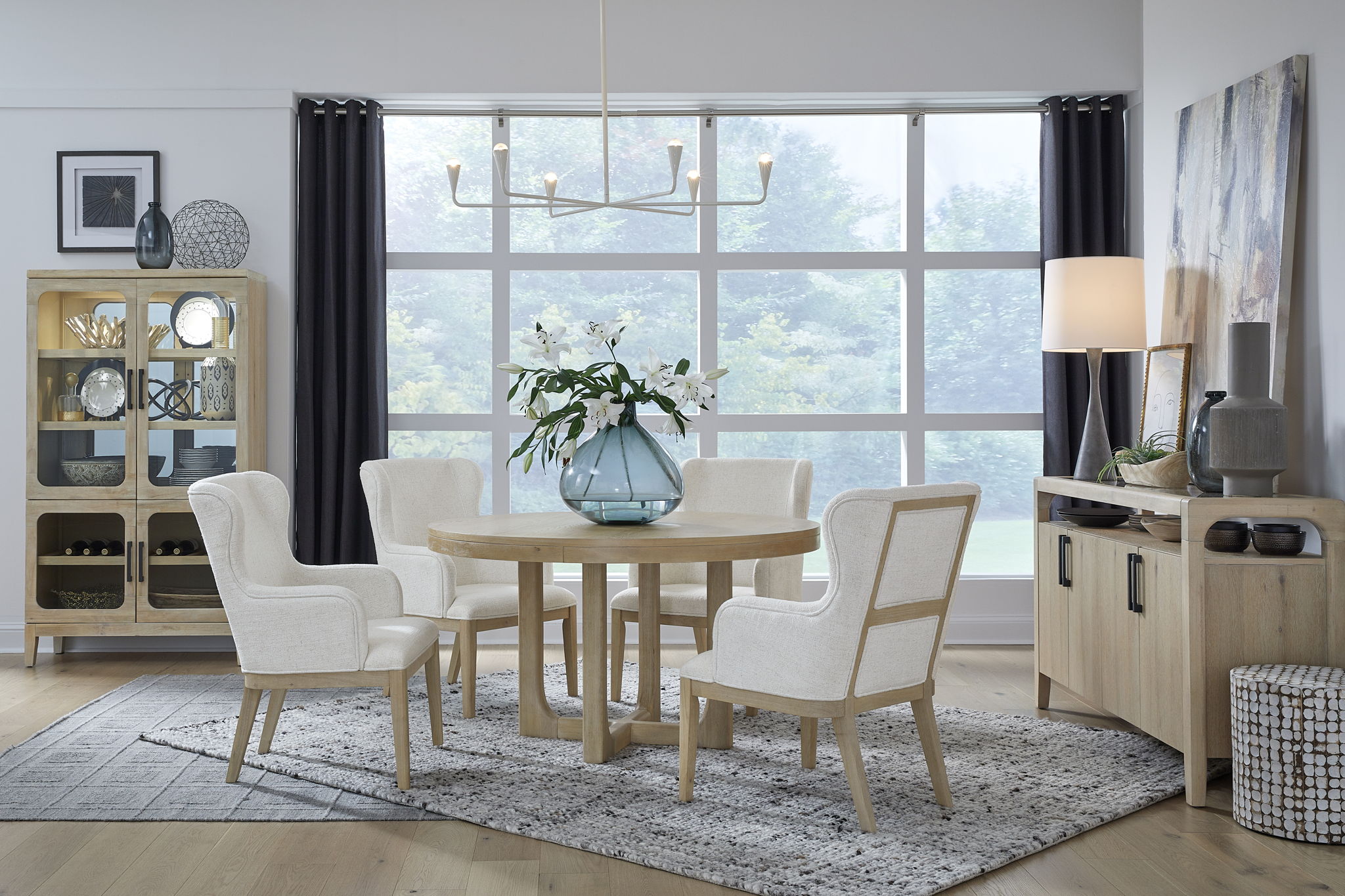 Somerset - Round Dining Table - Butternut and Omari Natural