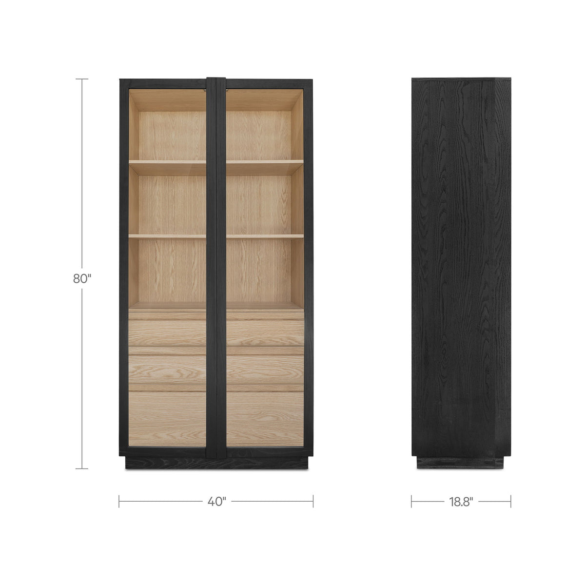 Charlotte - Tall Cabinet - Black