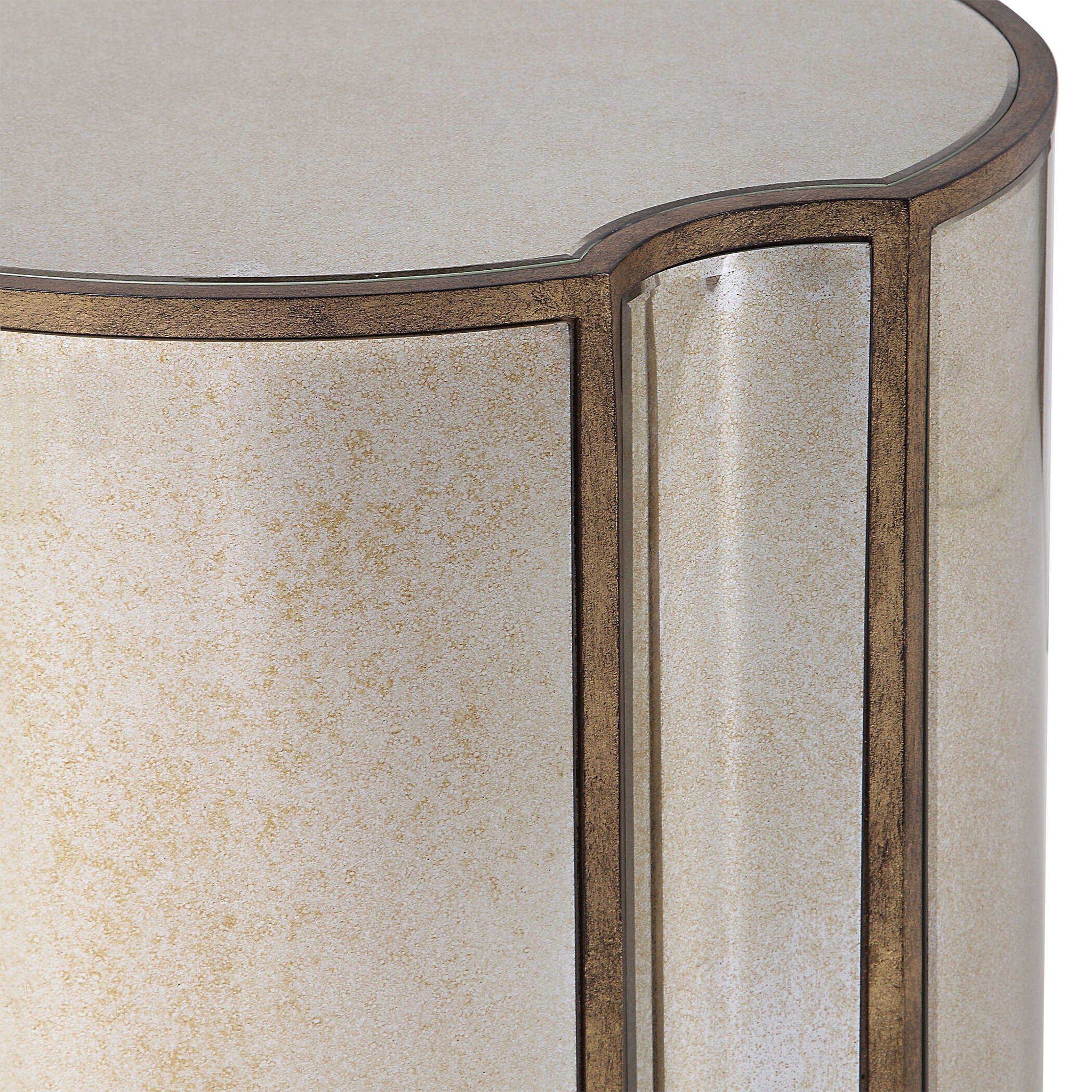 Harlow - Mirrored Accent Table - Gold