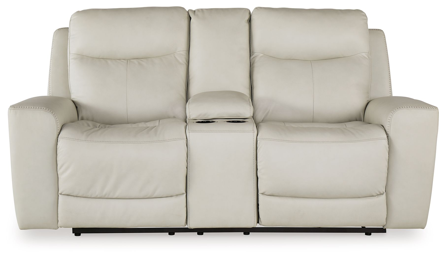 Mindanao - Pwr Rec Loveseat/Con/Adj Hdrst - Leather Match - Coconut