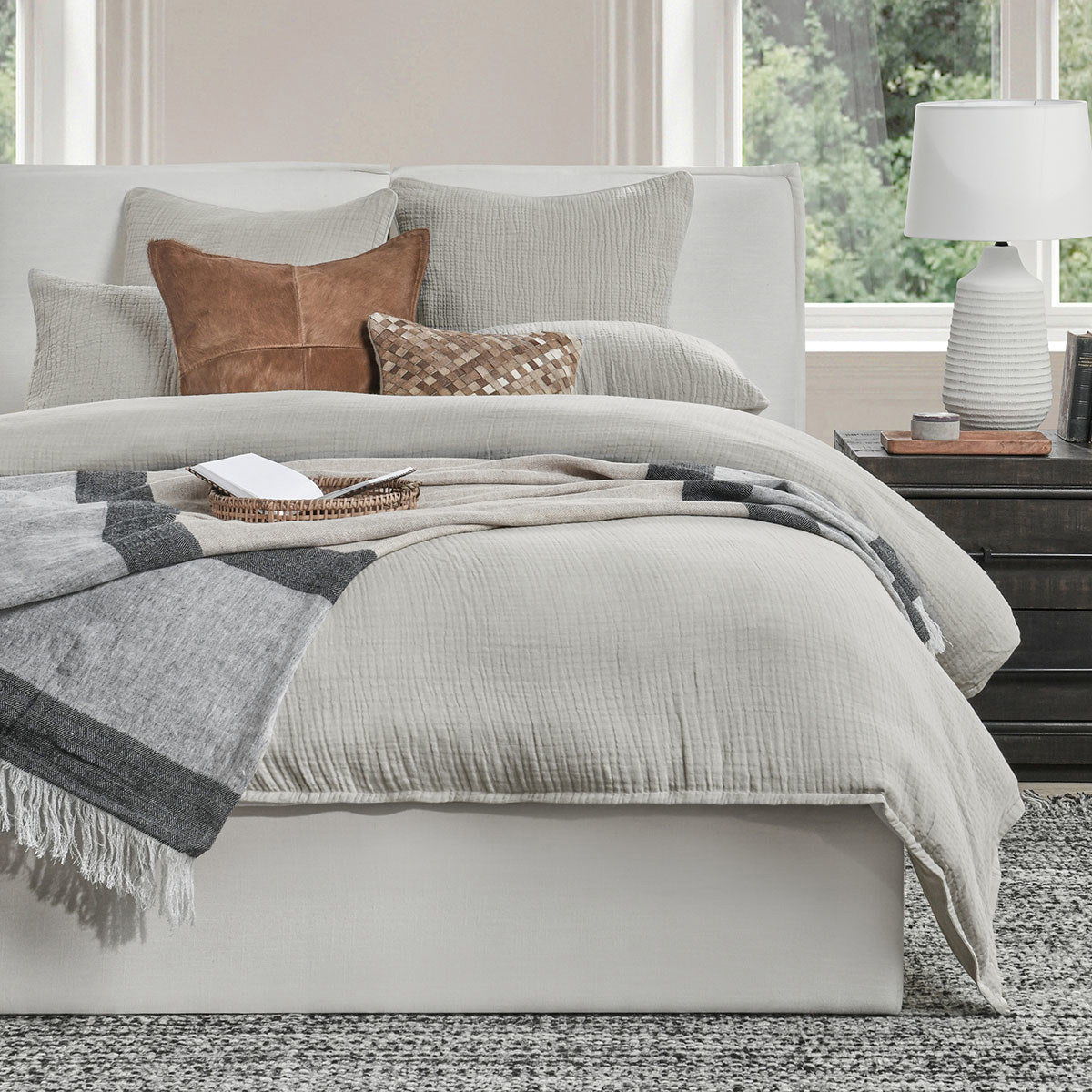 Cardiff - King Duvet Collection - Gray