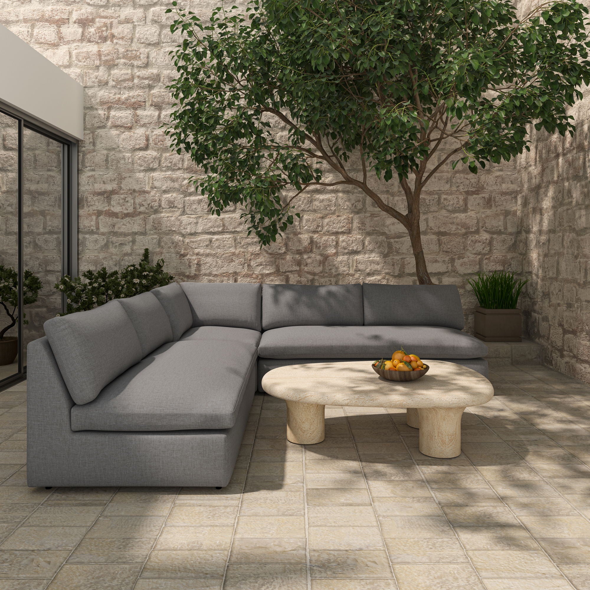 Miles - Outdoor Sofa - Light Gray