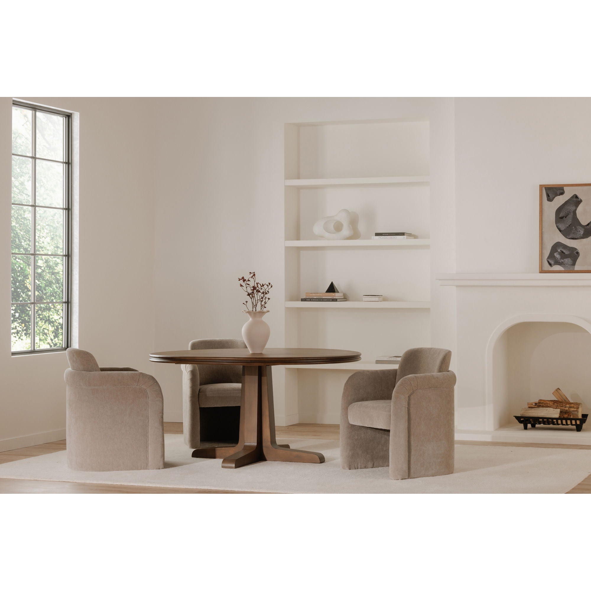 Mesto - Rolling Dining Chair - Gray