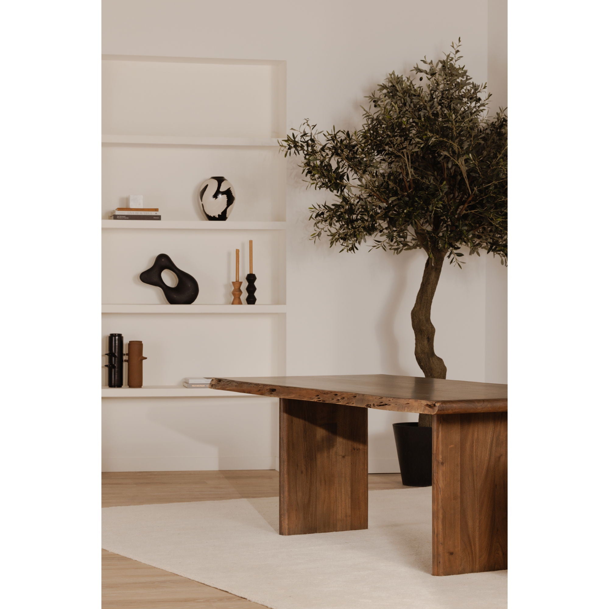 Lila - Large Dining Table - Brown