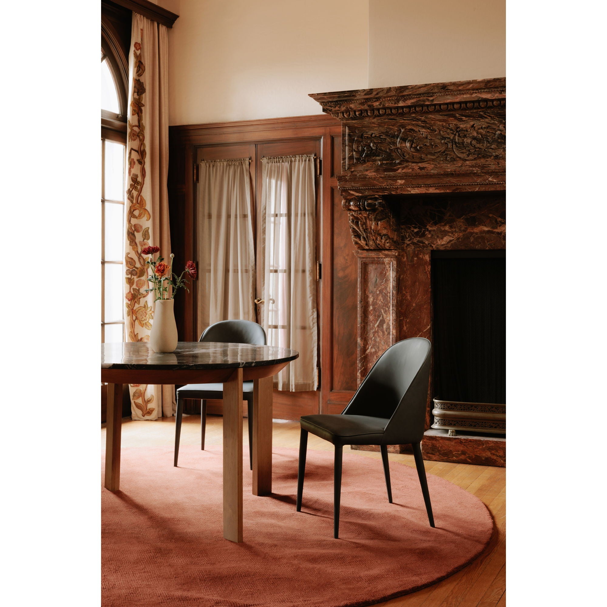 Burton - Vegan Leather Dining Chair (Set of 2) - Black