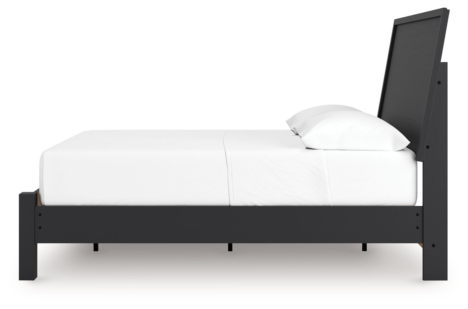 Danziar - Full Panel Bed With Low Footboard - Black