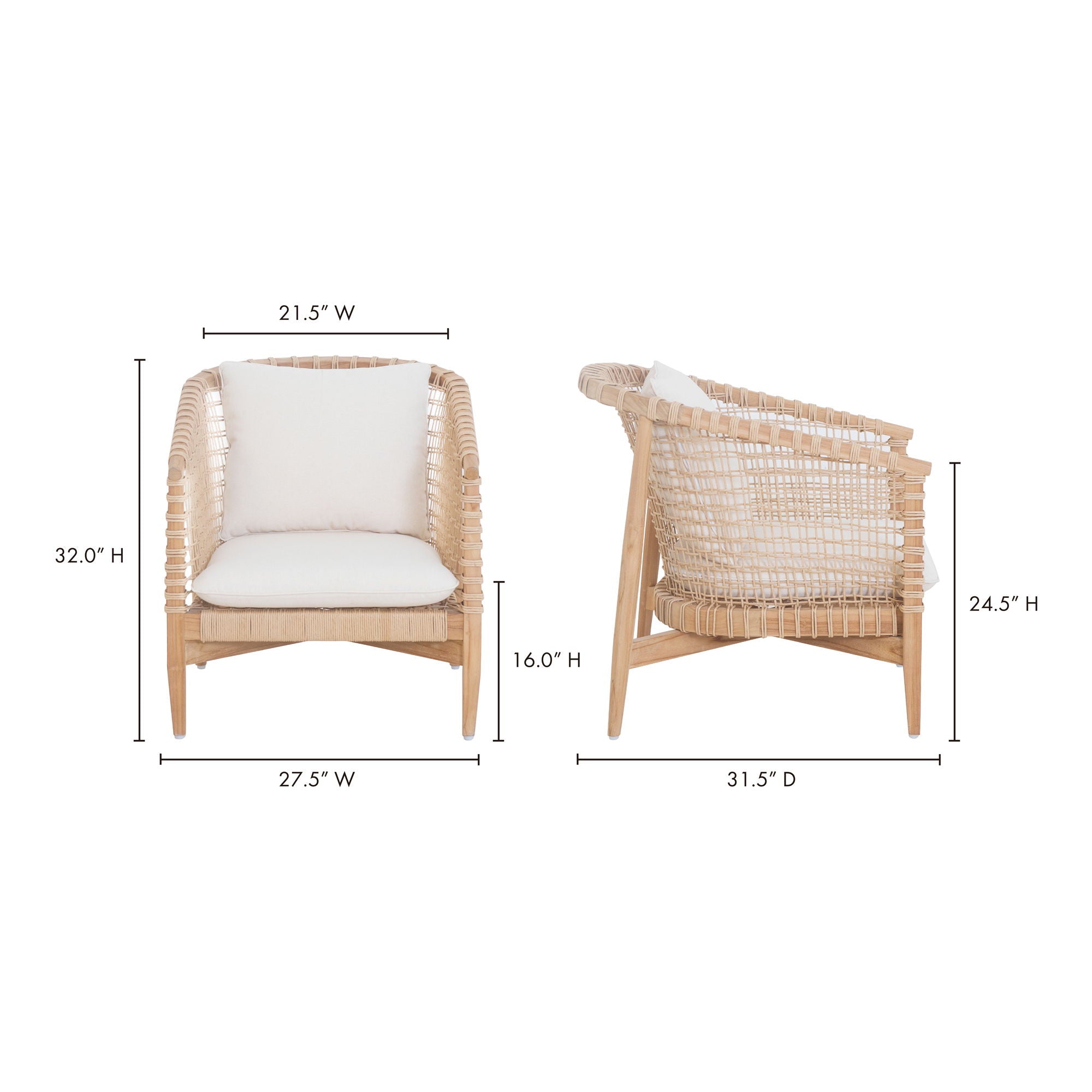 Kuna - Outdoor Lounge Chair - Beige