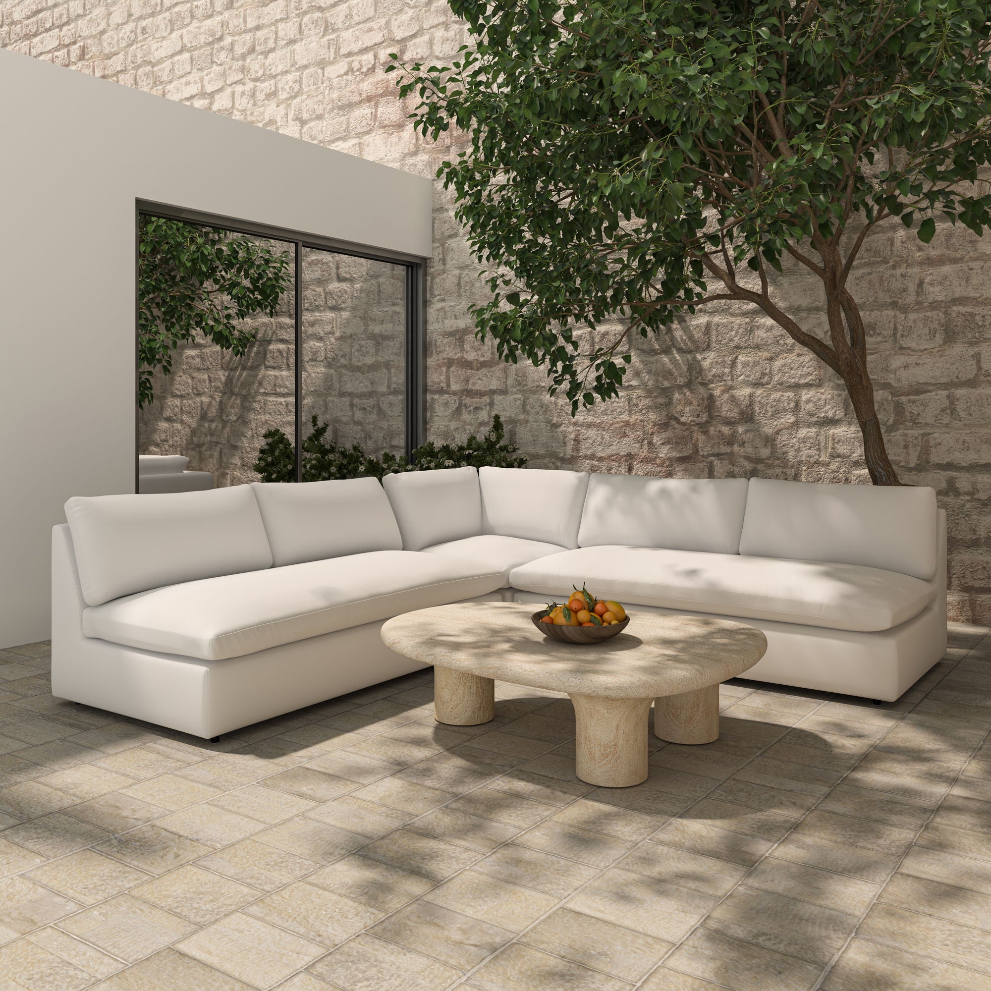 Miles - Outdoor Corner - White