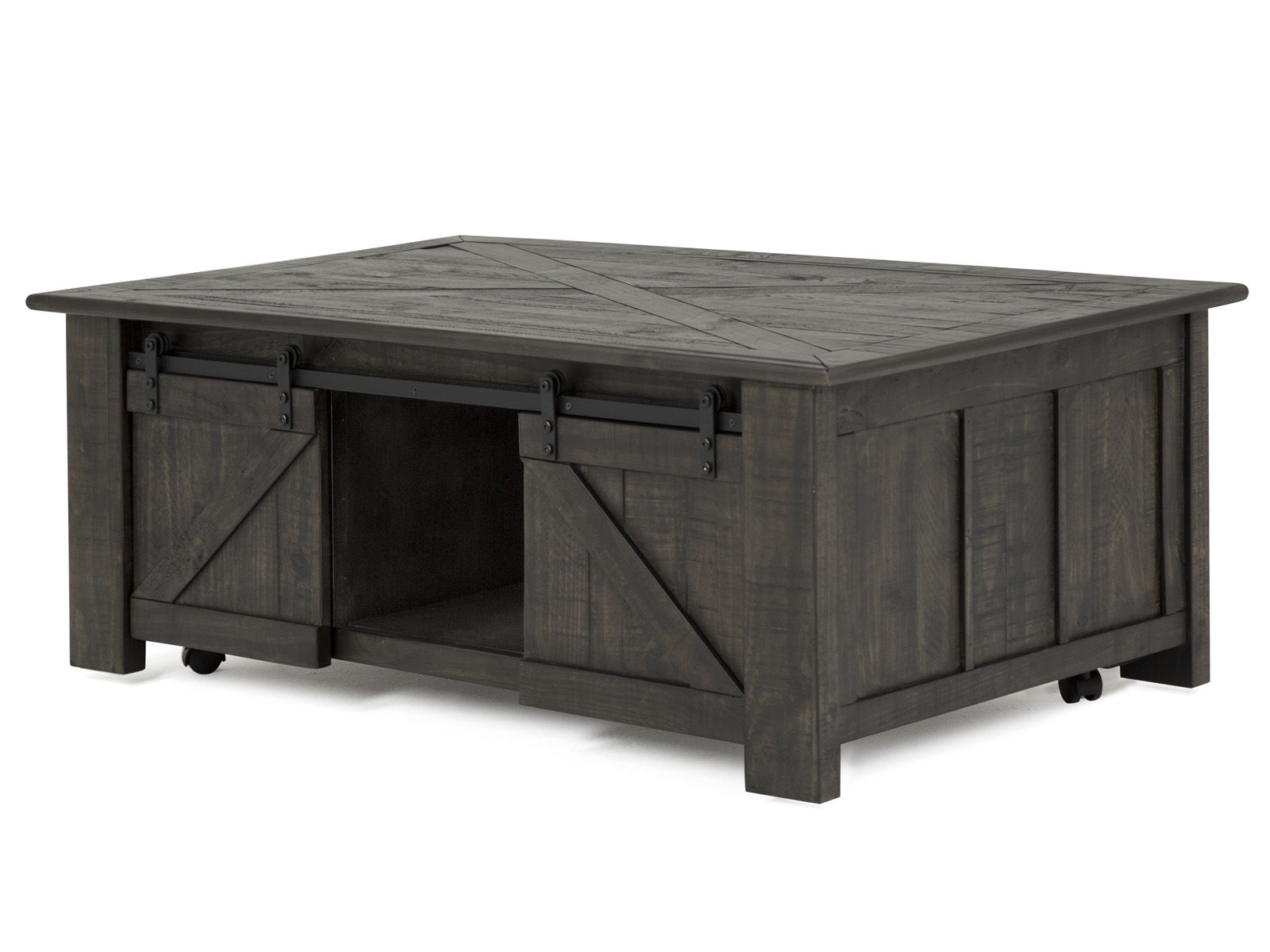Garrett - Rectangular Lift-top Cocktail Table With Casters - Weathered Charcoal