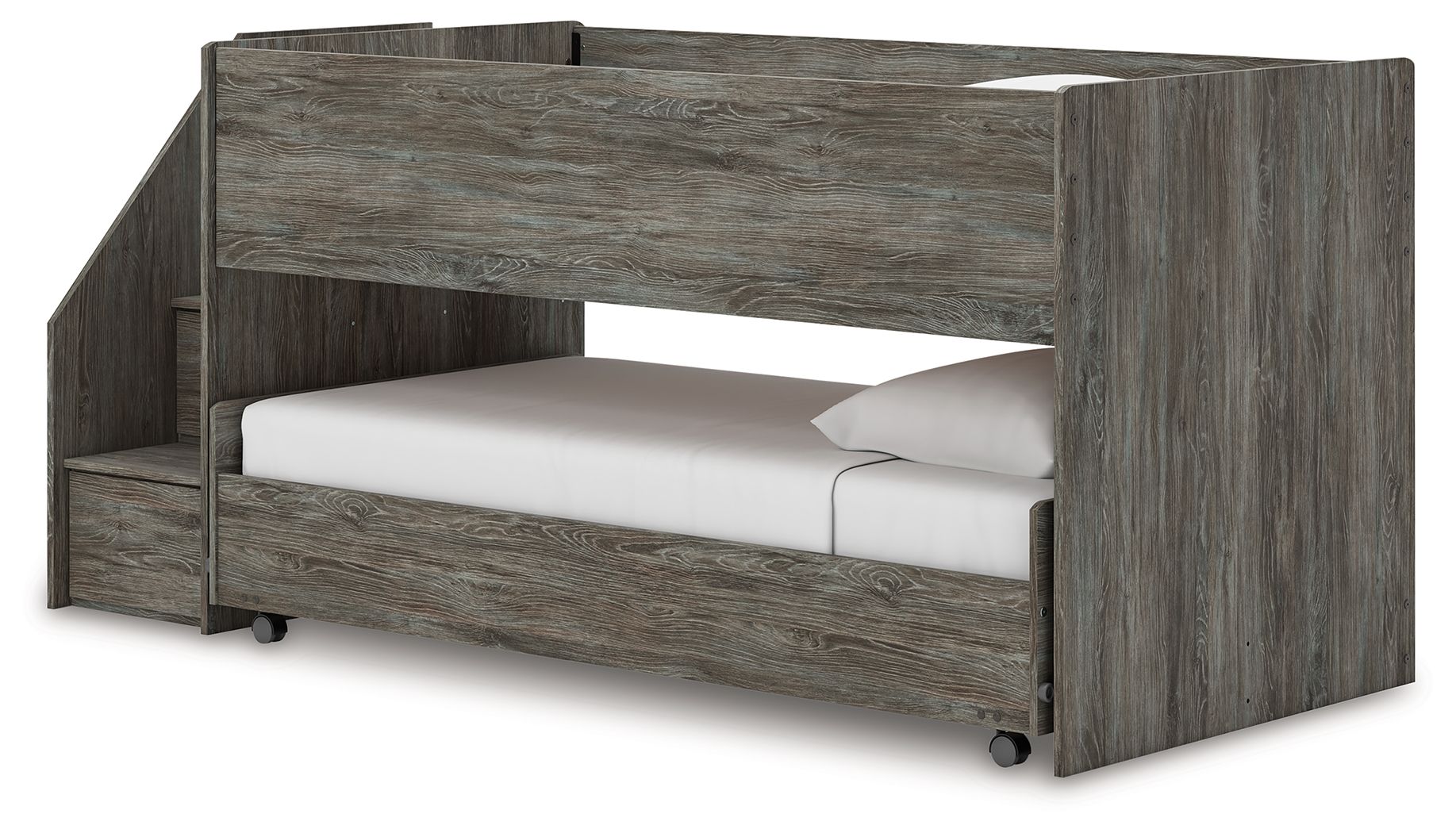 Frandern - Twin Over Twin Loft Bed - Gray