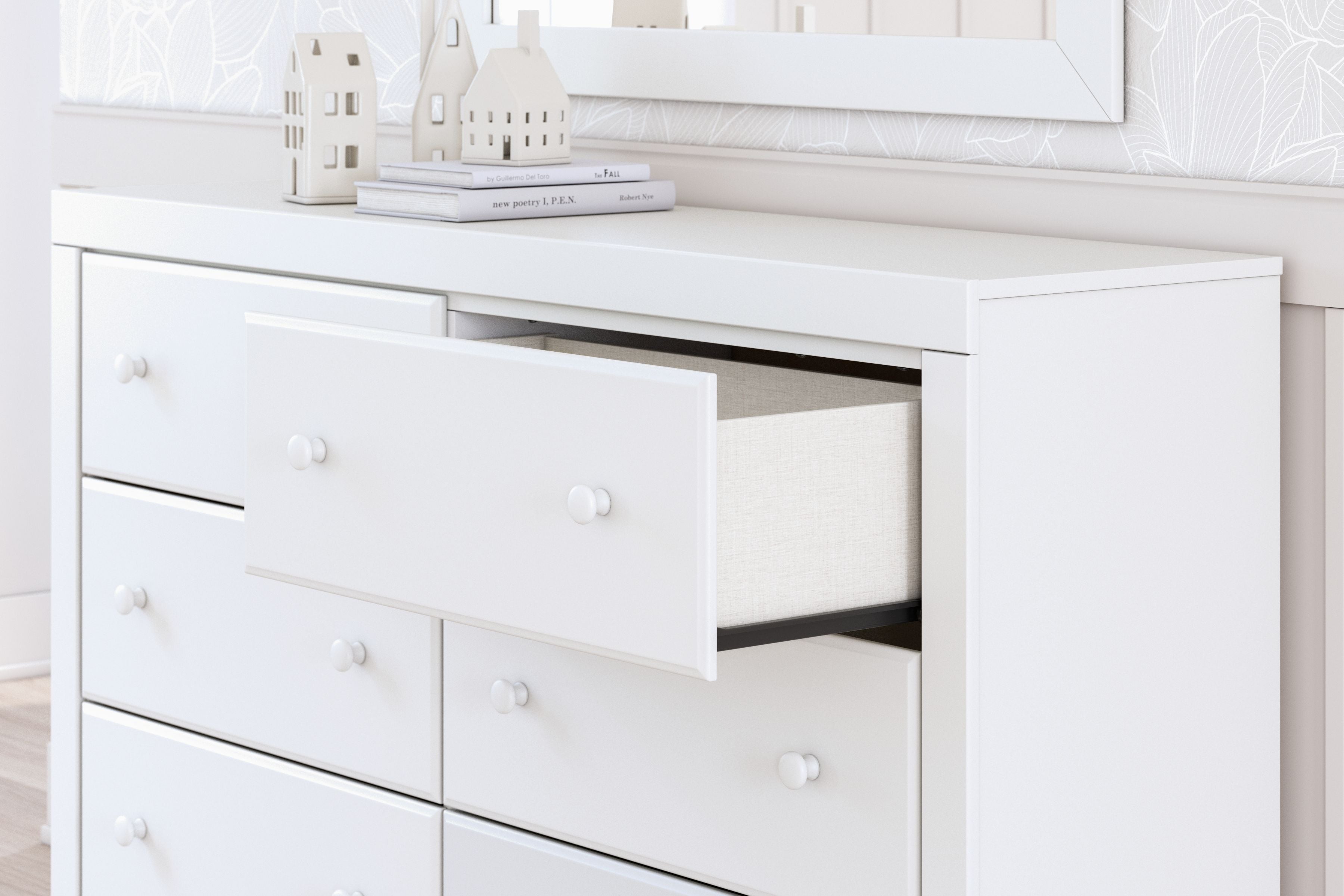 Mollviney - Six Drawer Dresser - White