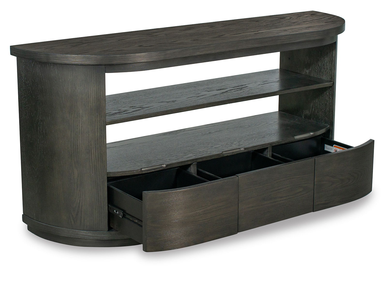 Bosley - Wood Demilune Sofa Table - Coffee Bean