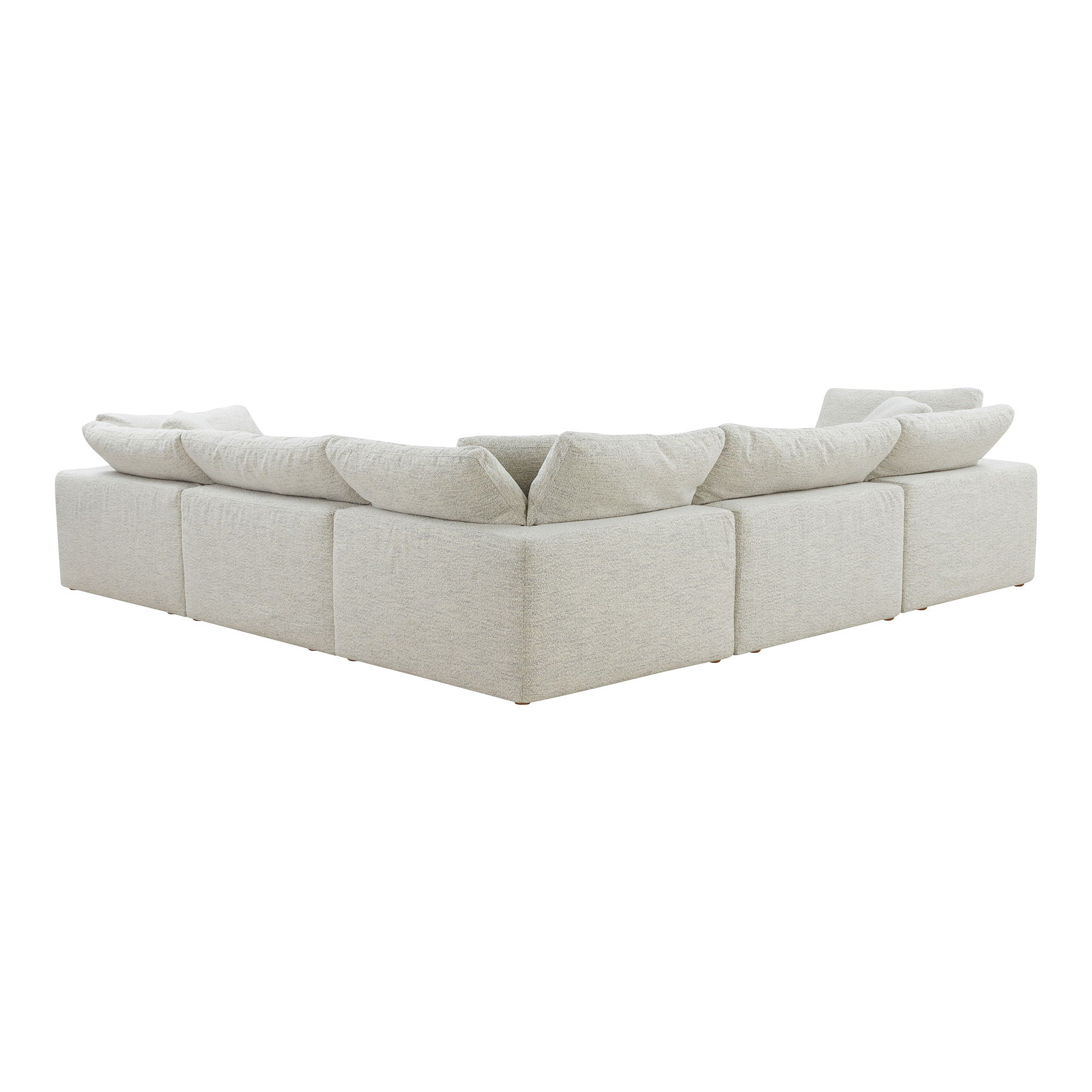 Clay - Classic L Modular Sectional - Pearl Silver
