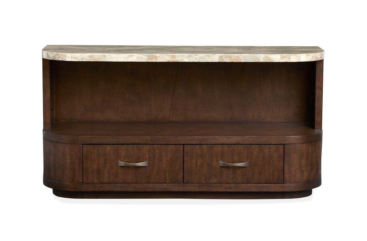 McPherson - Demilune Sofa Table - Burnt Umber