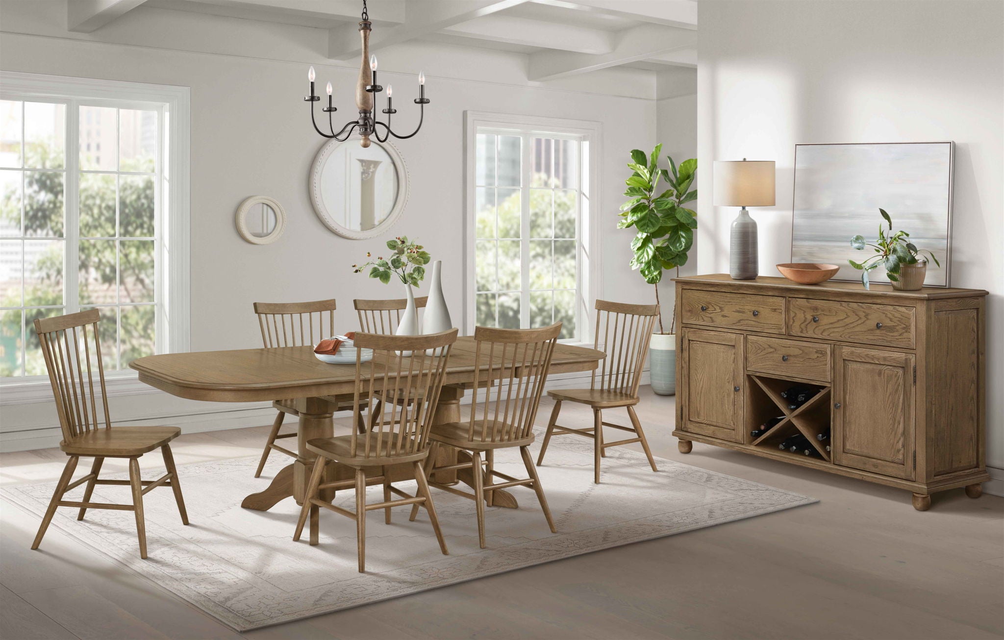 Colonial Oak - Spindle Chair - Weathered Chestnut