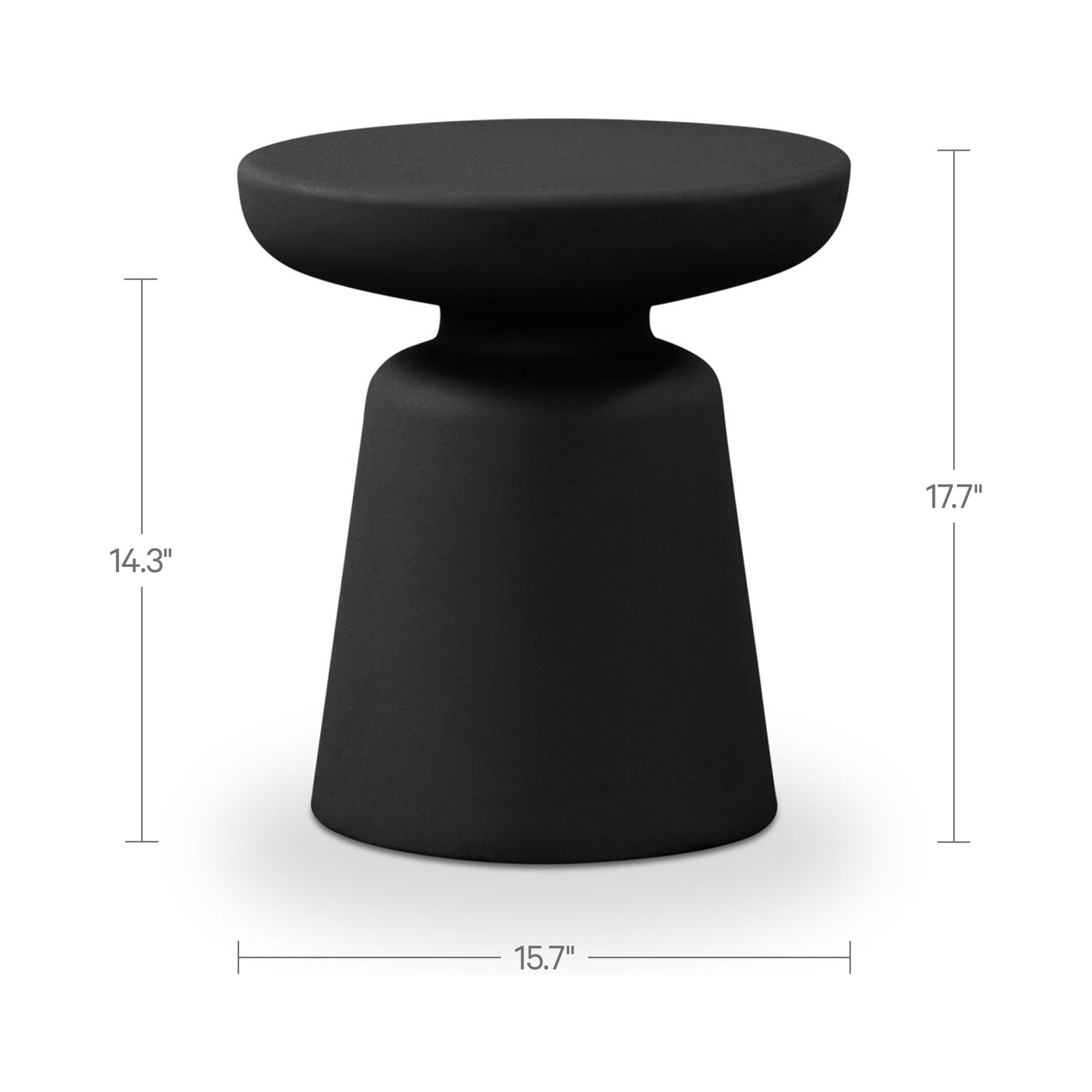 Ruth - Outdoor Side Table - Black