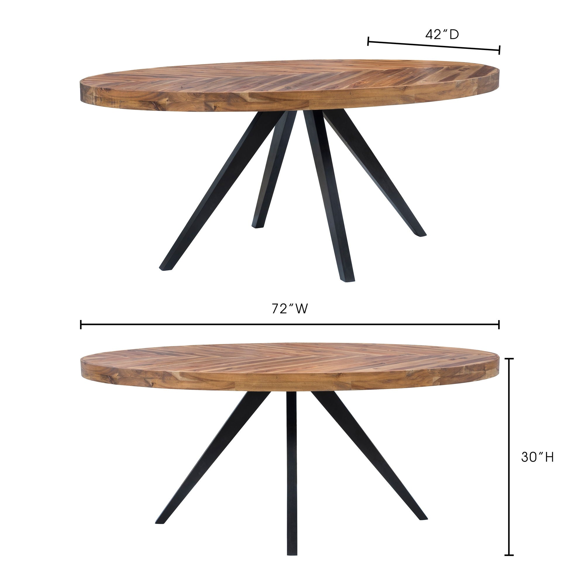 Parq - Oval Dining Table - Brown