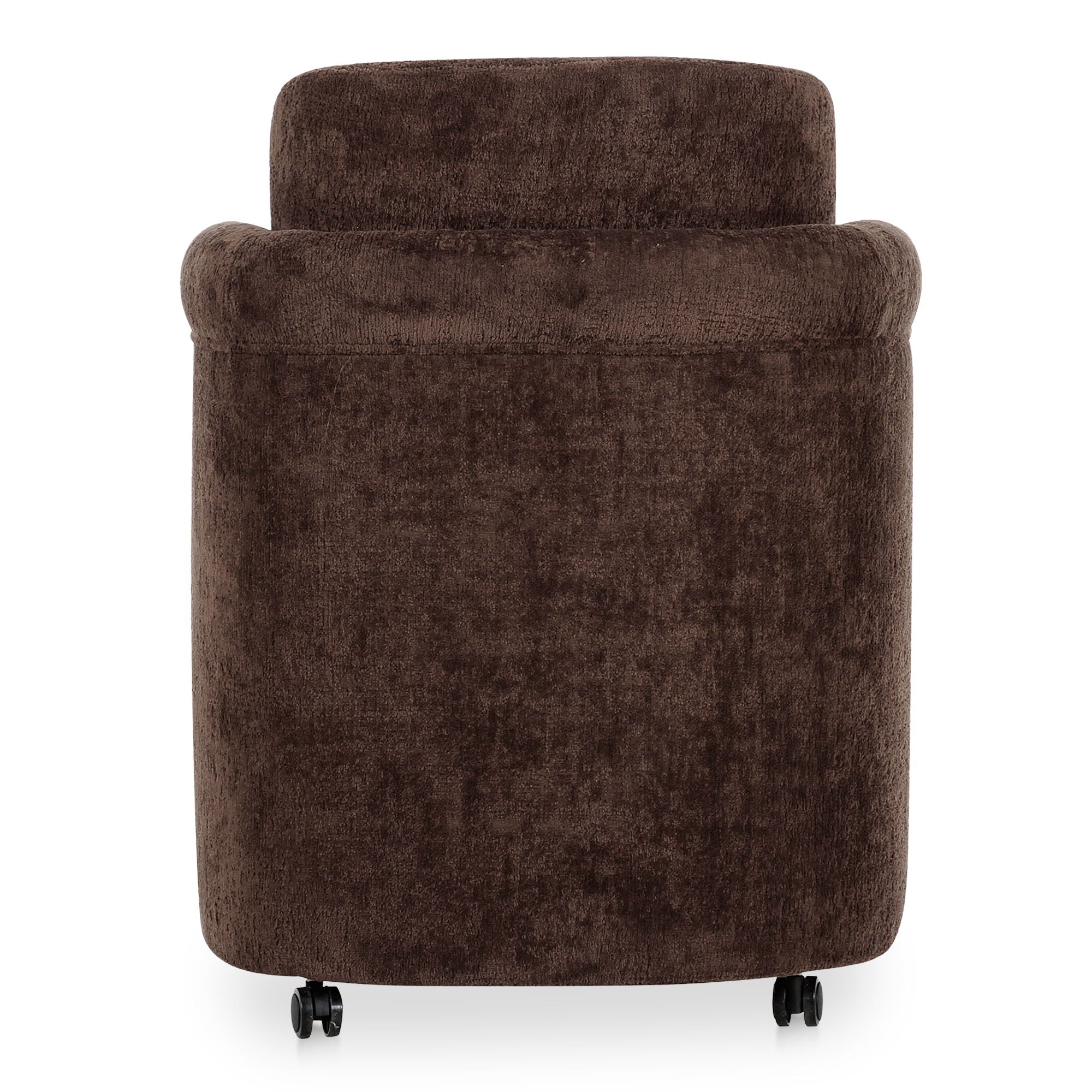 Mesto - Rolling Dining Chair - Dark Brown