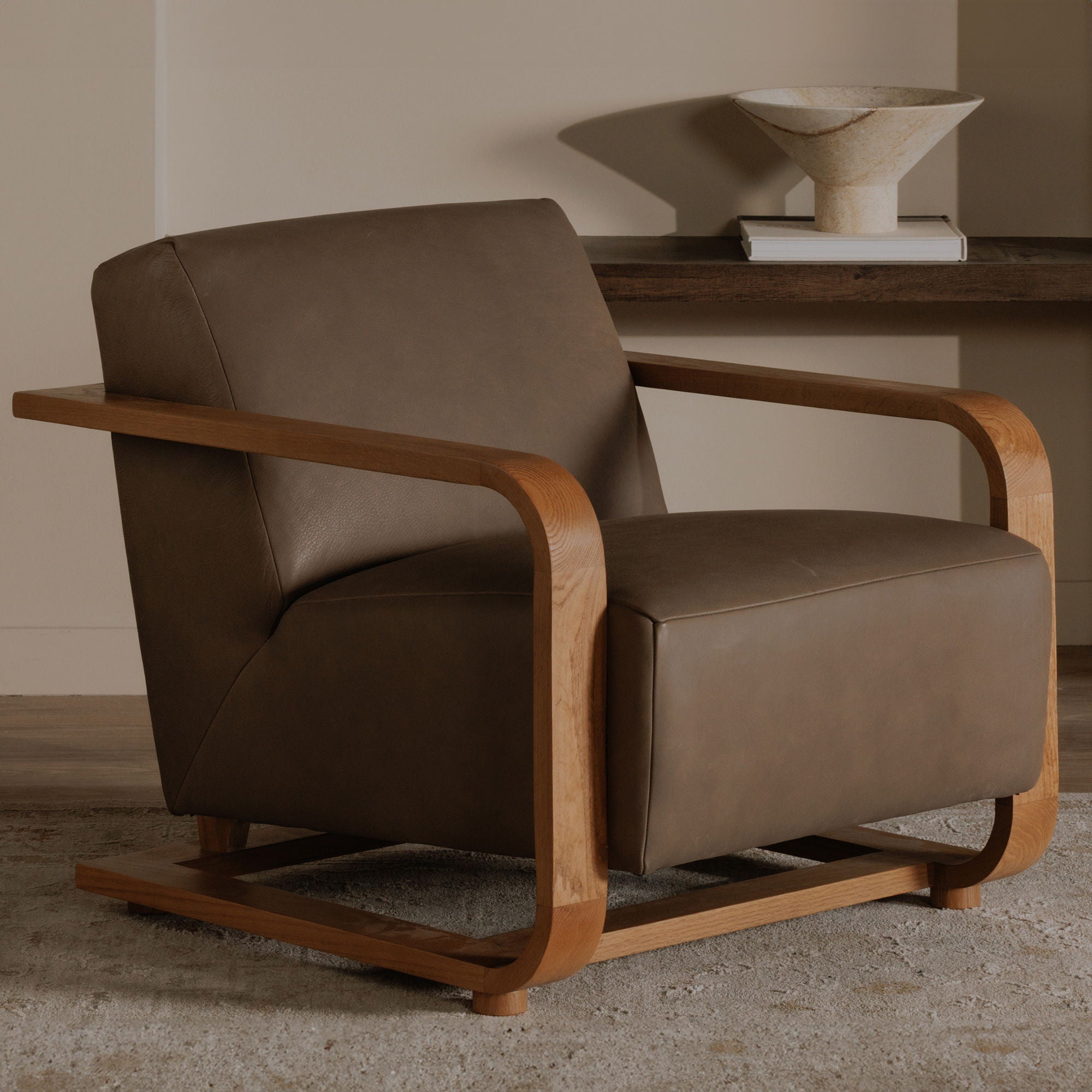 Eckersley - Lounge Chair - Cool Brown