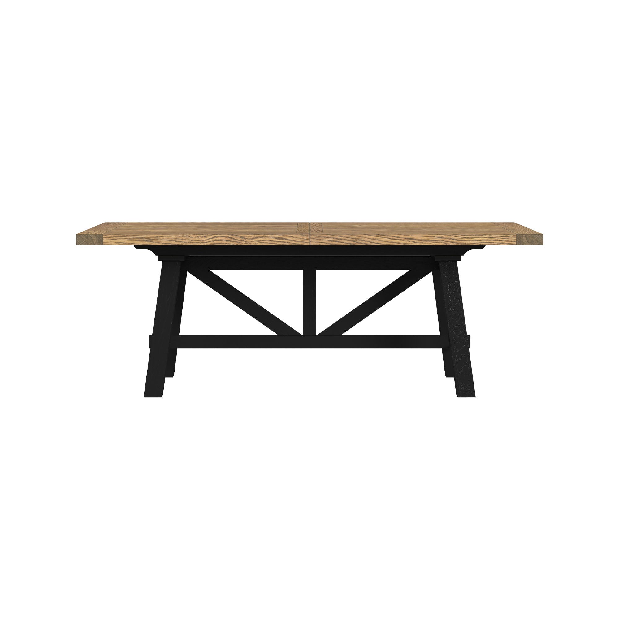 Hendricks - Trestle Table - Rustic Wheat / Raven