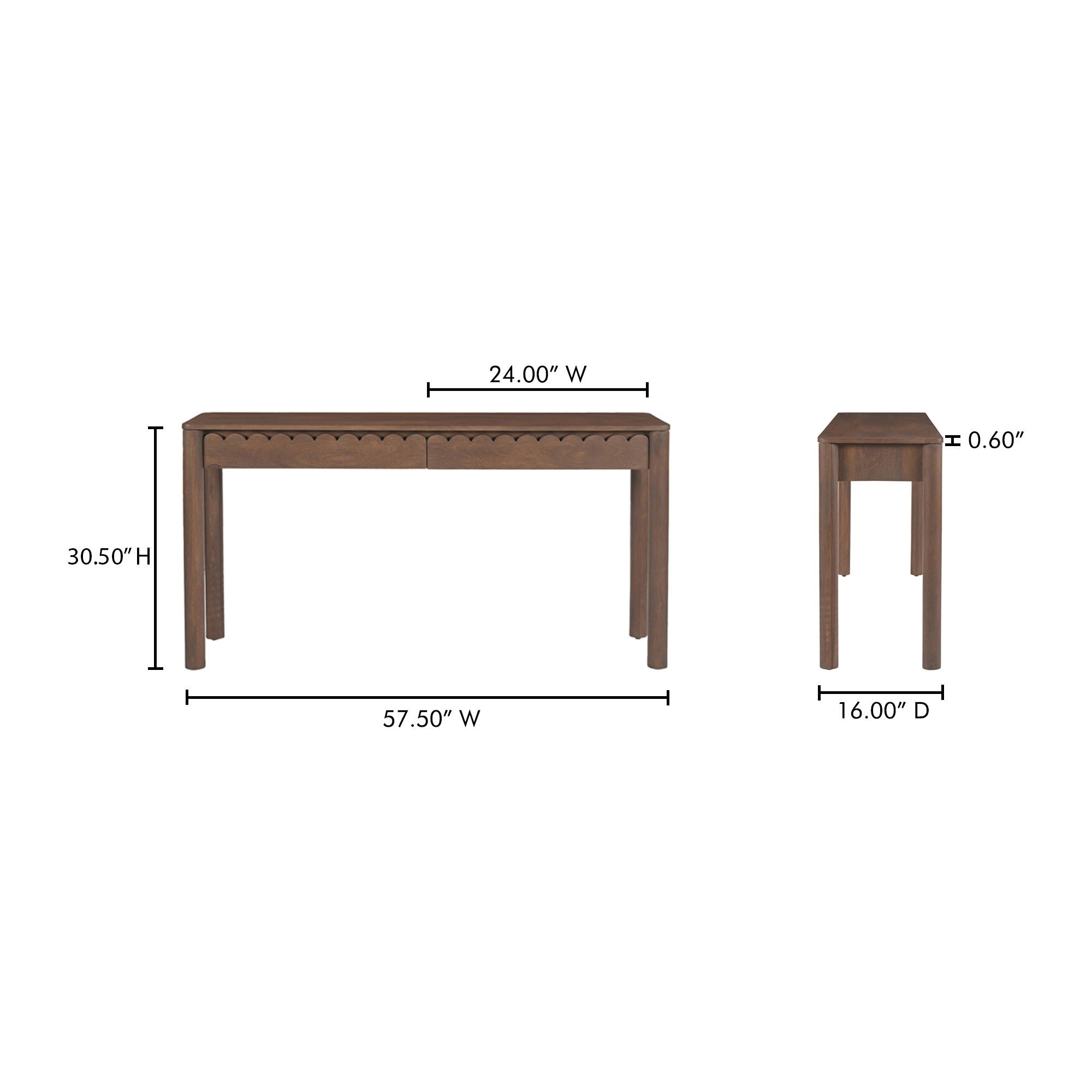 Wiley - Console Table - Vintage Brown