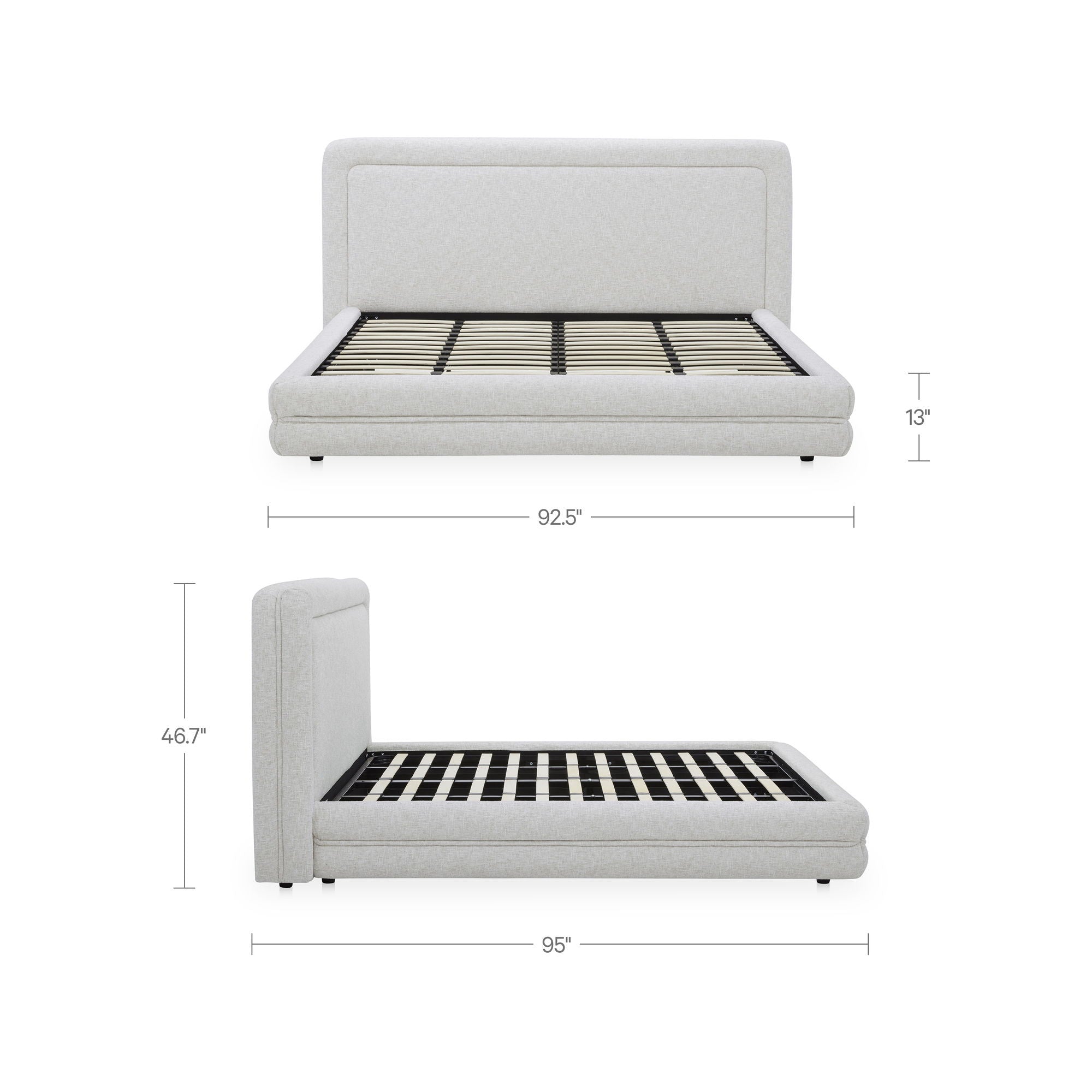 Tory - King Bed - Pebble