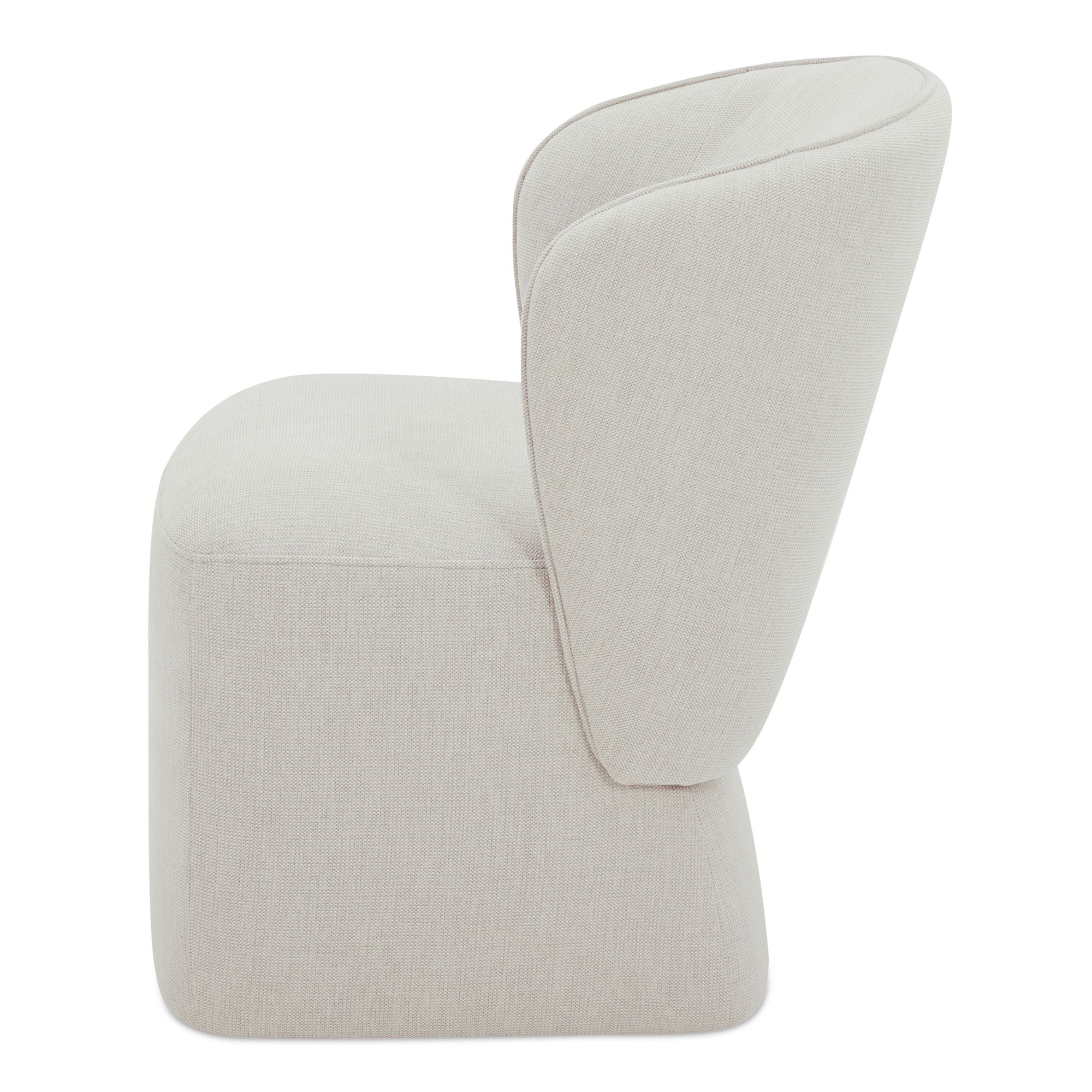 Larson - Rolling Dining Chair Performance Fabric - Helio Oyster