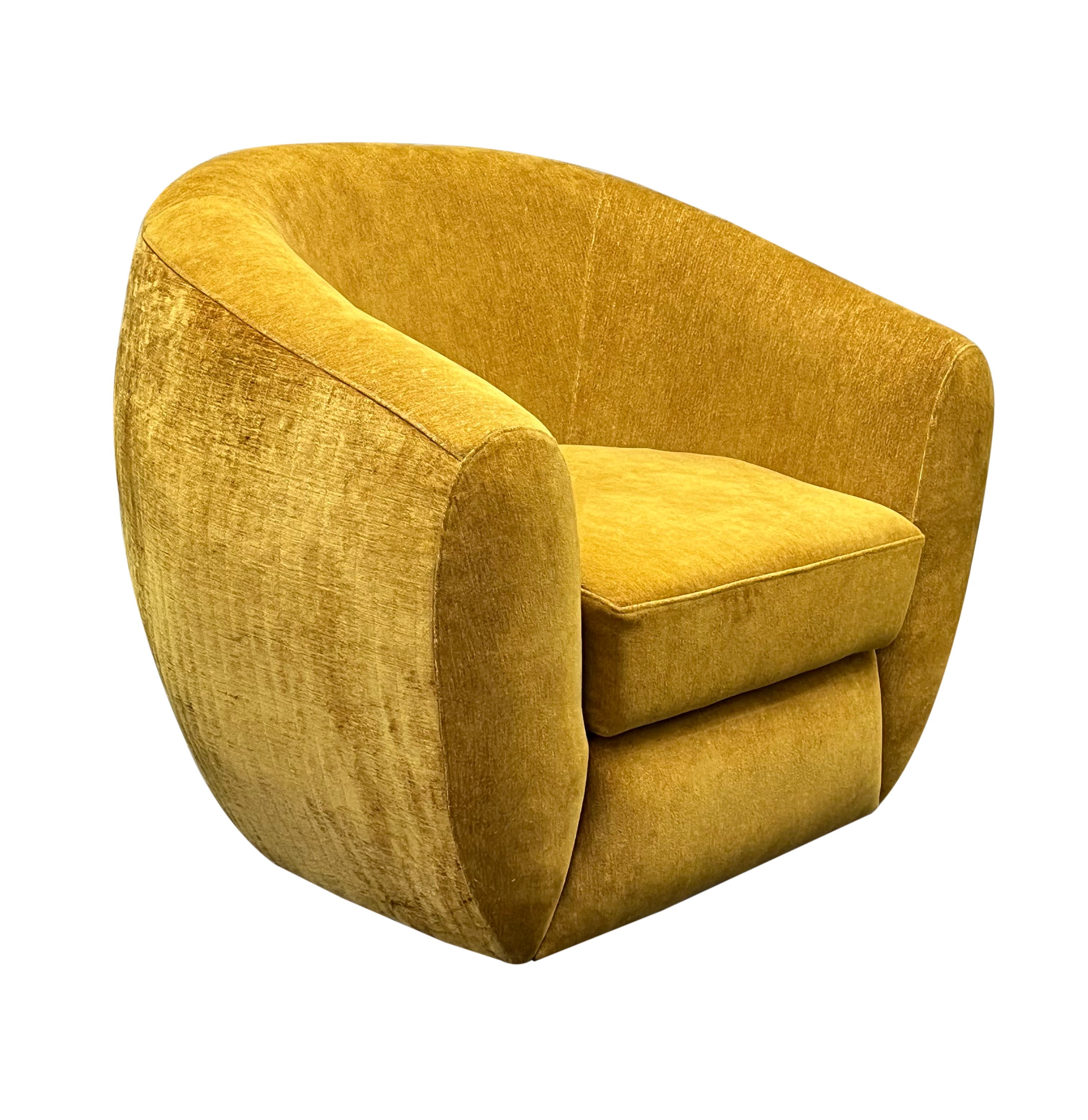 Anisa - Swivel Accent Chair - Honey Gold