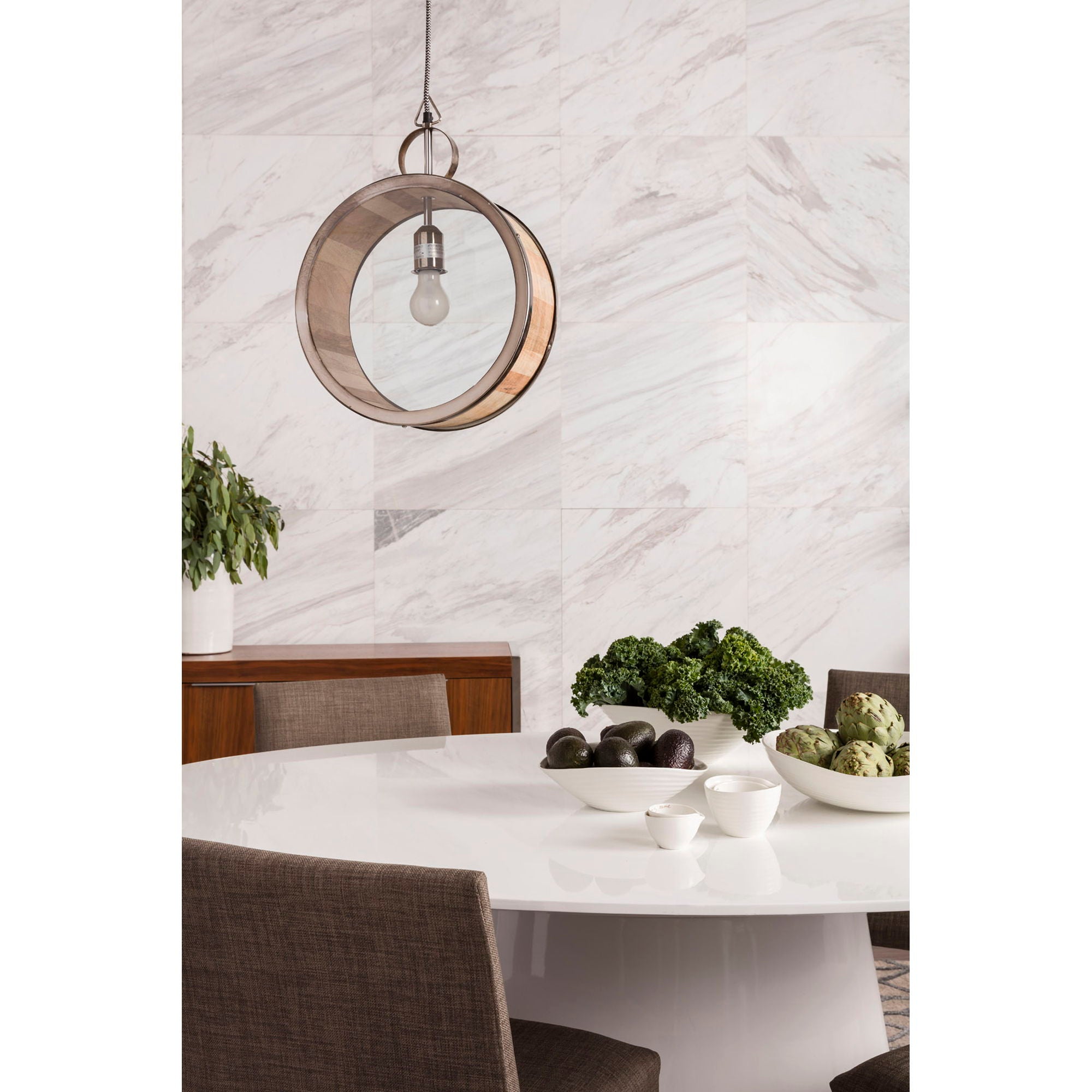 Otago - Oval Wood Dining Table - White