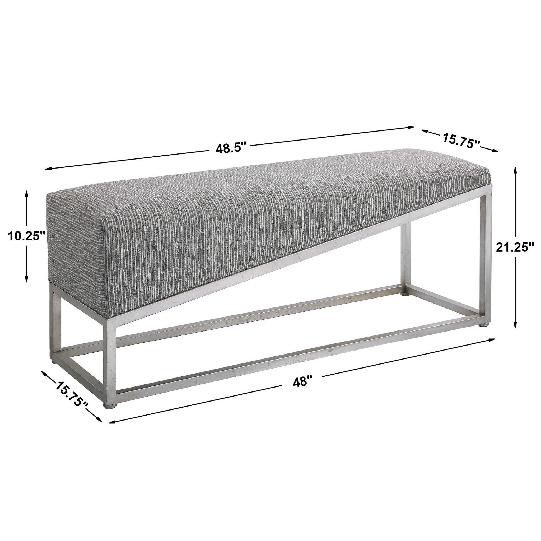 Uphill Climb - Geometric Bench - Pearl Silver