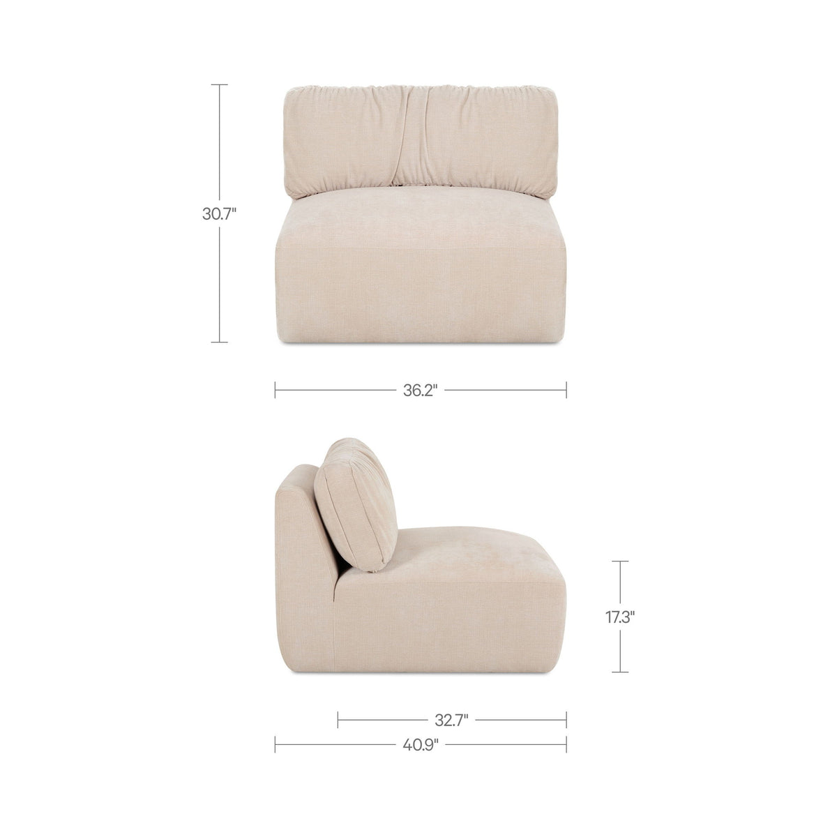 Matina - Slipper Chair - Oatmeal