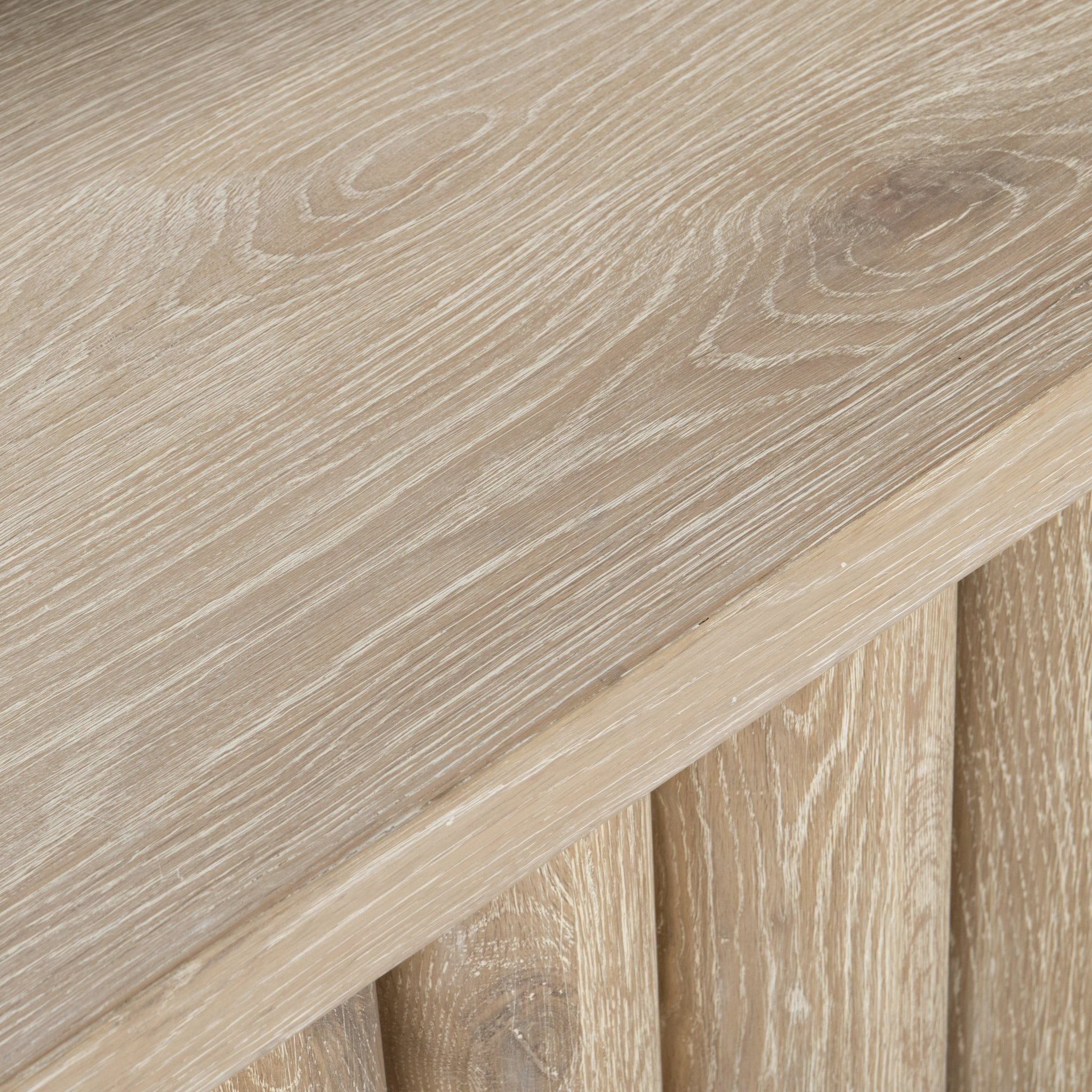 Tiber - Oak Wood Console Table - White Washed