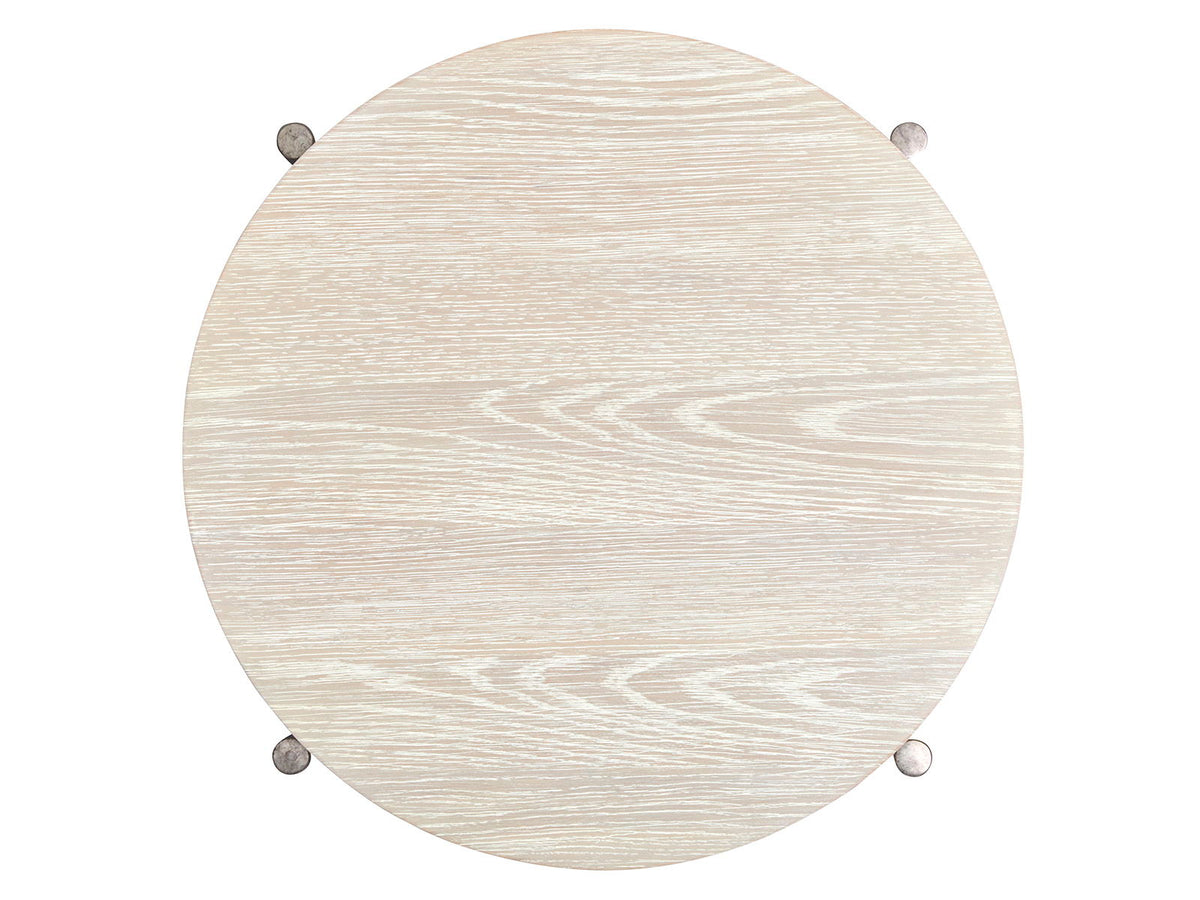 Jennings - Round End Table - Edgecomb Gray And Weathered Antique Nickel