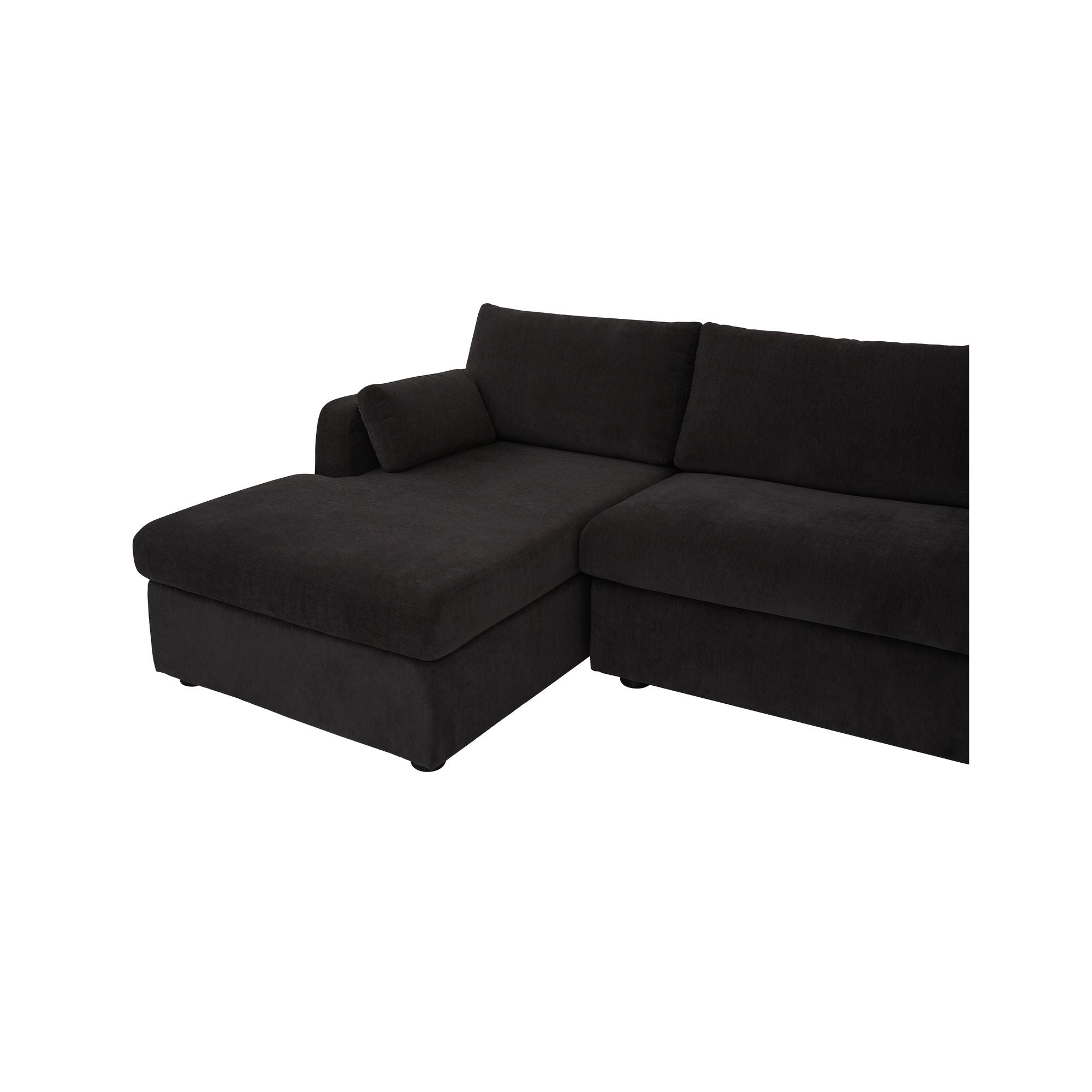 Burrow - Sleeper Sectional With Left Storage Chaise - Black
