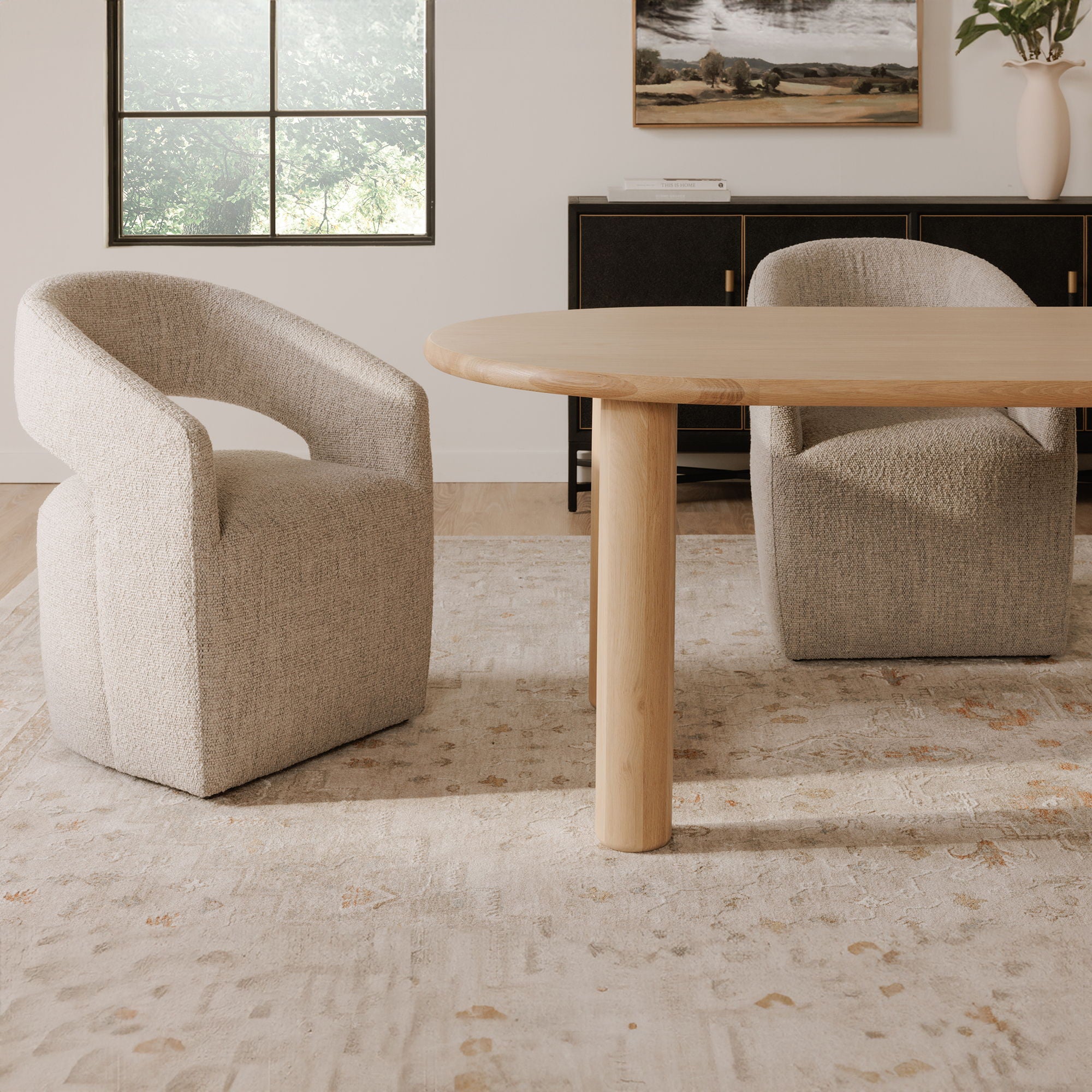 Milo - Large Dining Table - Natural Solid Oak