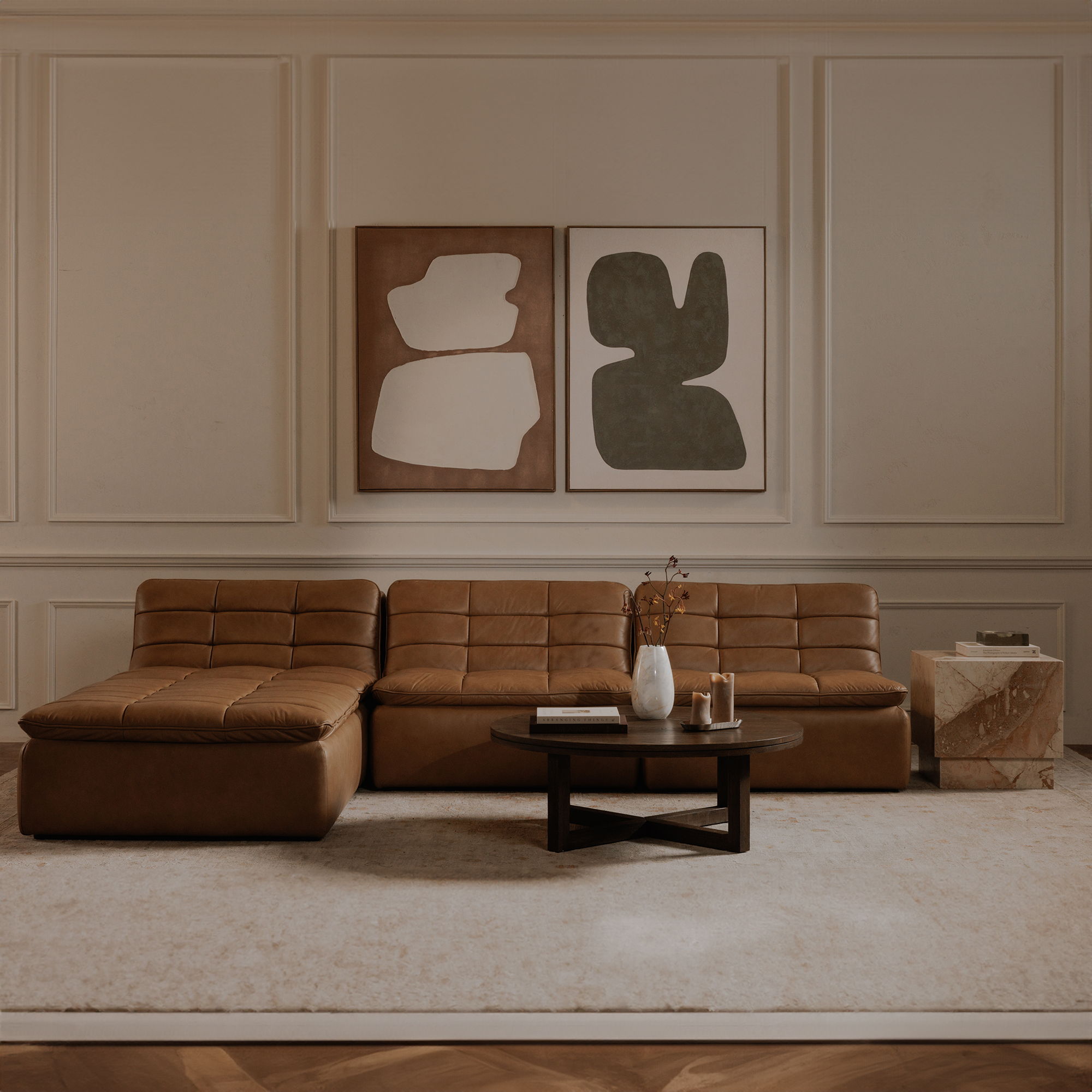 Lino - Lounge Modular Sectional - Tan