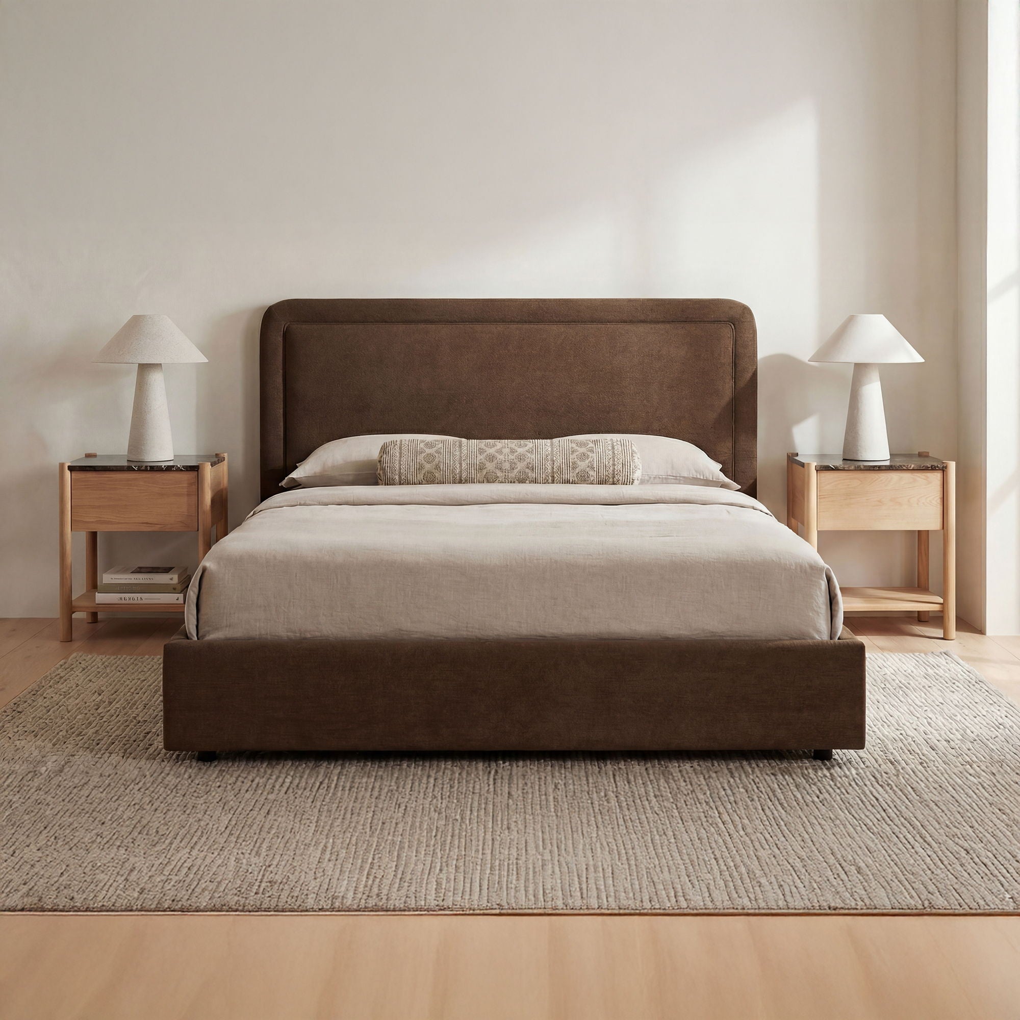 Simon - Queen Storage Bed - Brown
