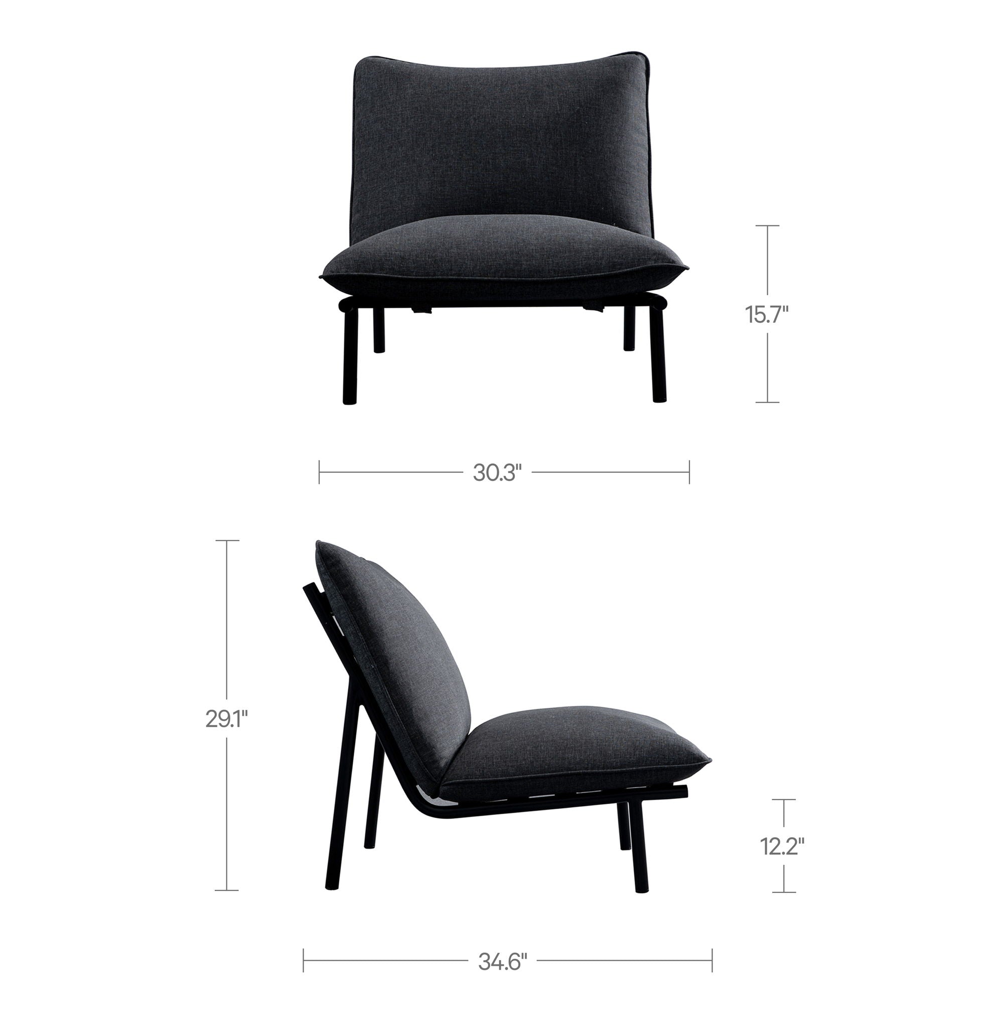 Morgan - Outdoor Accent Chair - Charcoal