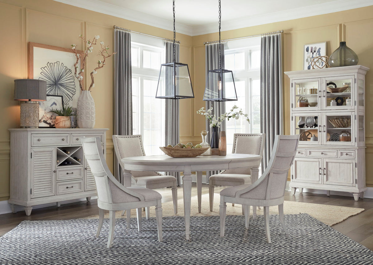 Newport - Dining Arm Chair With Upholstered Seat & Back (Set of 2) - Alabaster