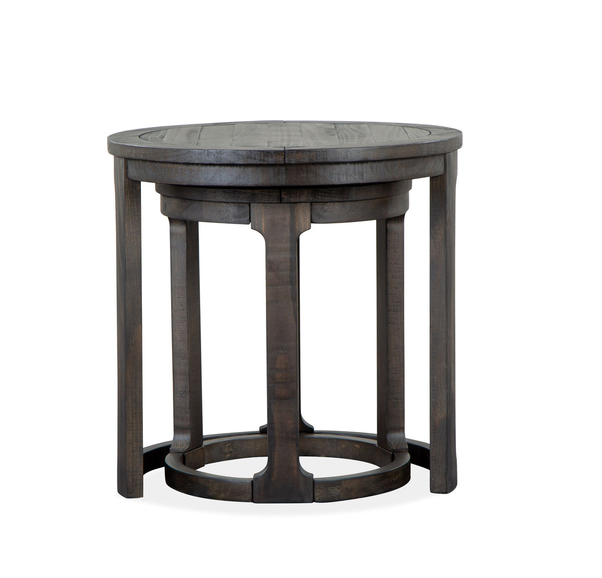 Boswell - Round Nesting End Table - Peppercorn