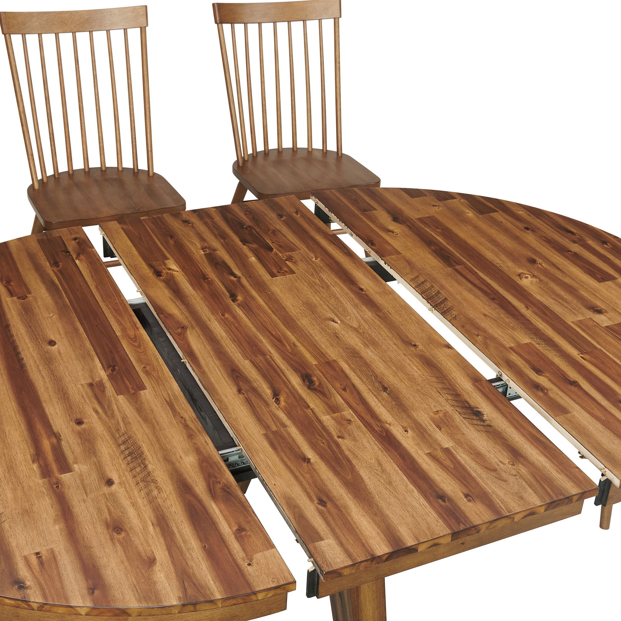 Vantage - Round Pedestal Table - Organic Spice Acacia