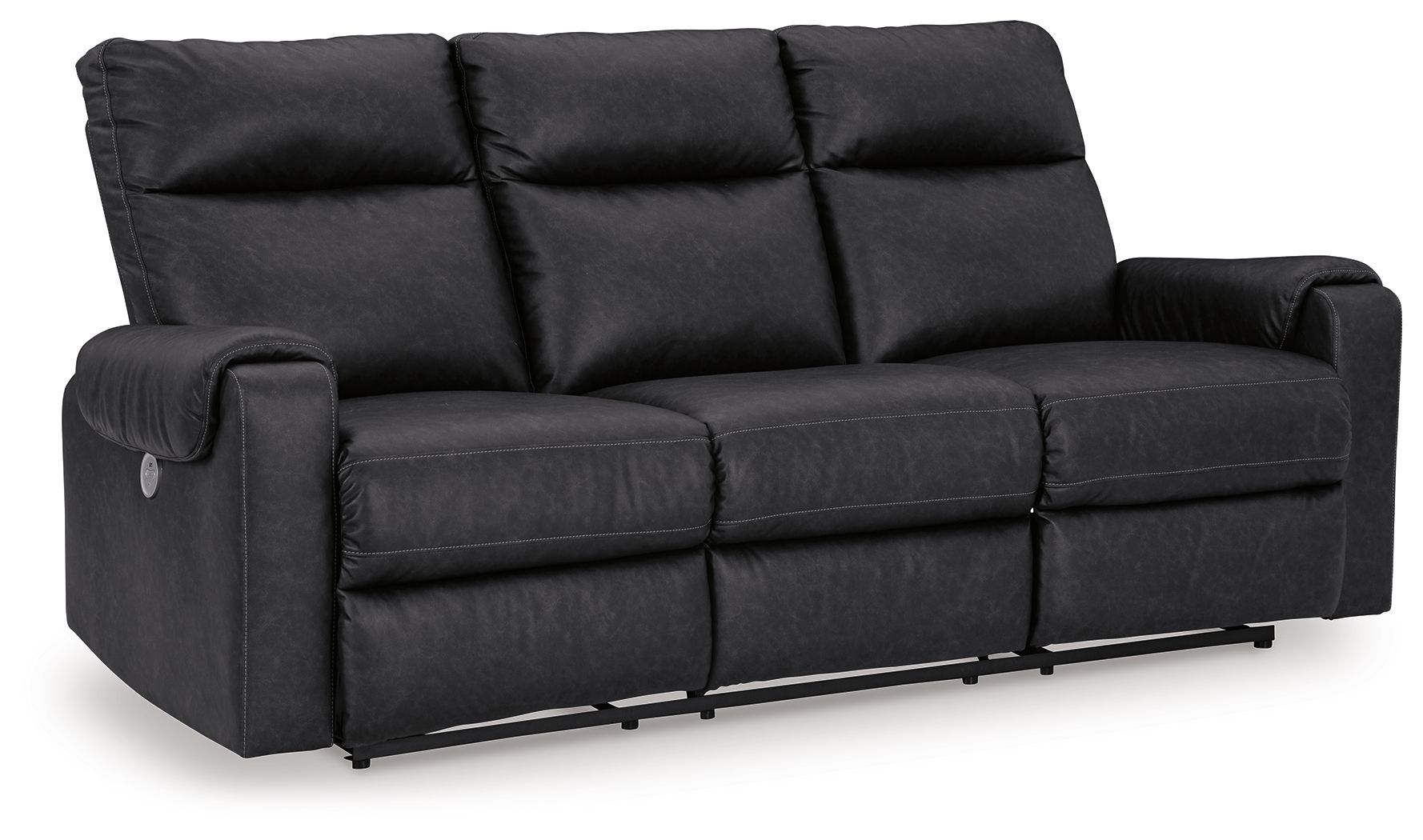 Axtellton - Carbon - Power Reclining Sofa - Faux Leather