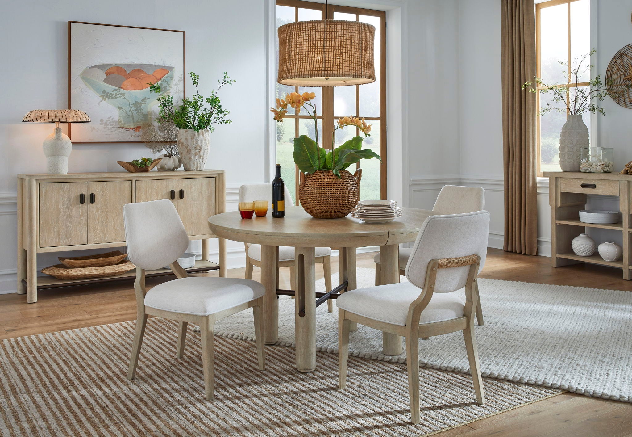 Sunset Cove - Extendable Round Dining Table - Sanibel Brown