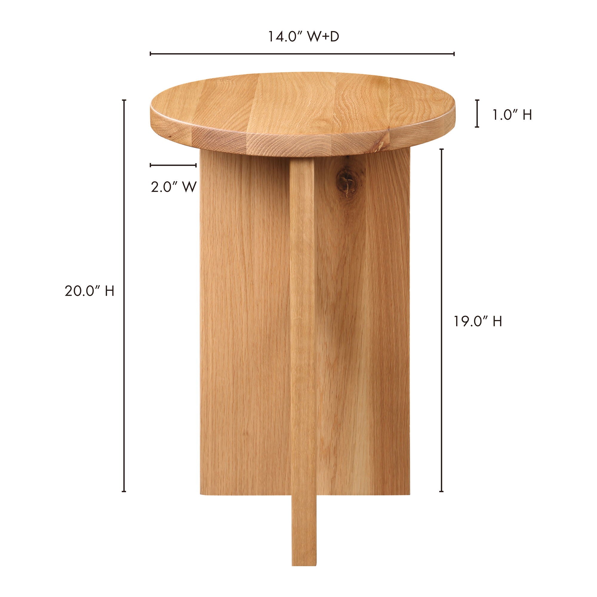 Grace - Accent Table Natural Oak - Light Brown