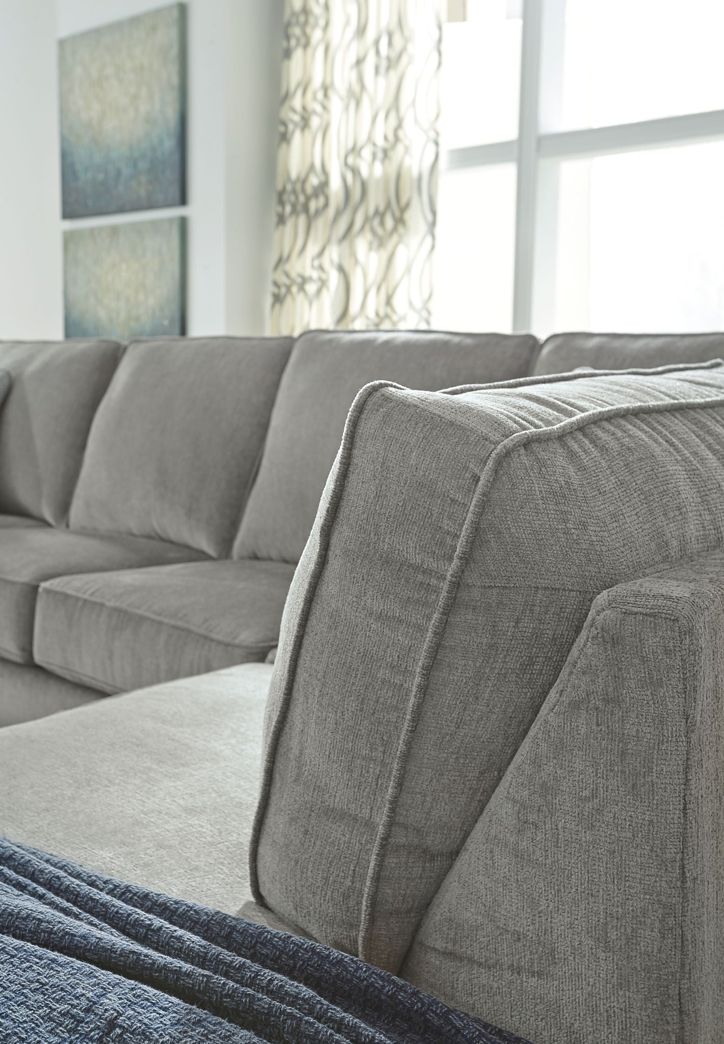 Altari - Right Arm Facing Corner Chaise With Sleeper 2 Pc Sectional - Alloy