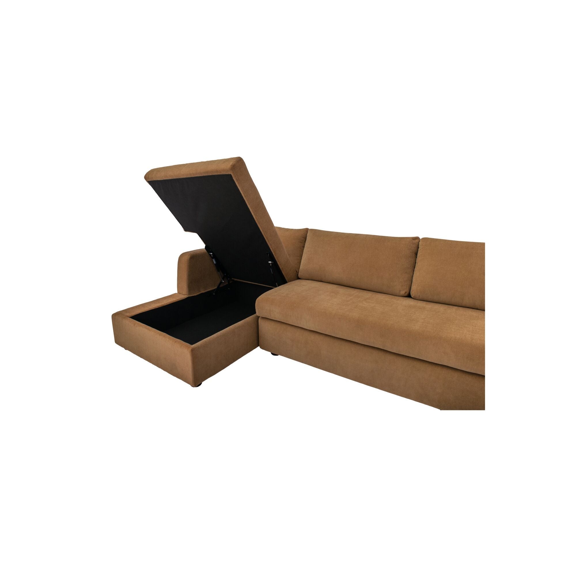 Burrow - Sleeper Sectional With Left Storage Chaise - Ginger