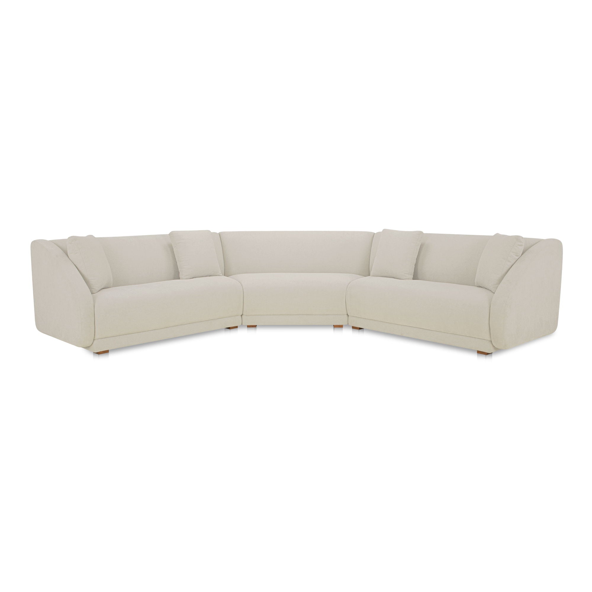 Fraser - 3 Piece Modular Sectional With Wedge Slipper - White