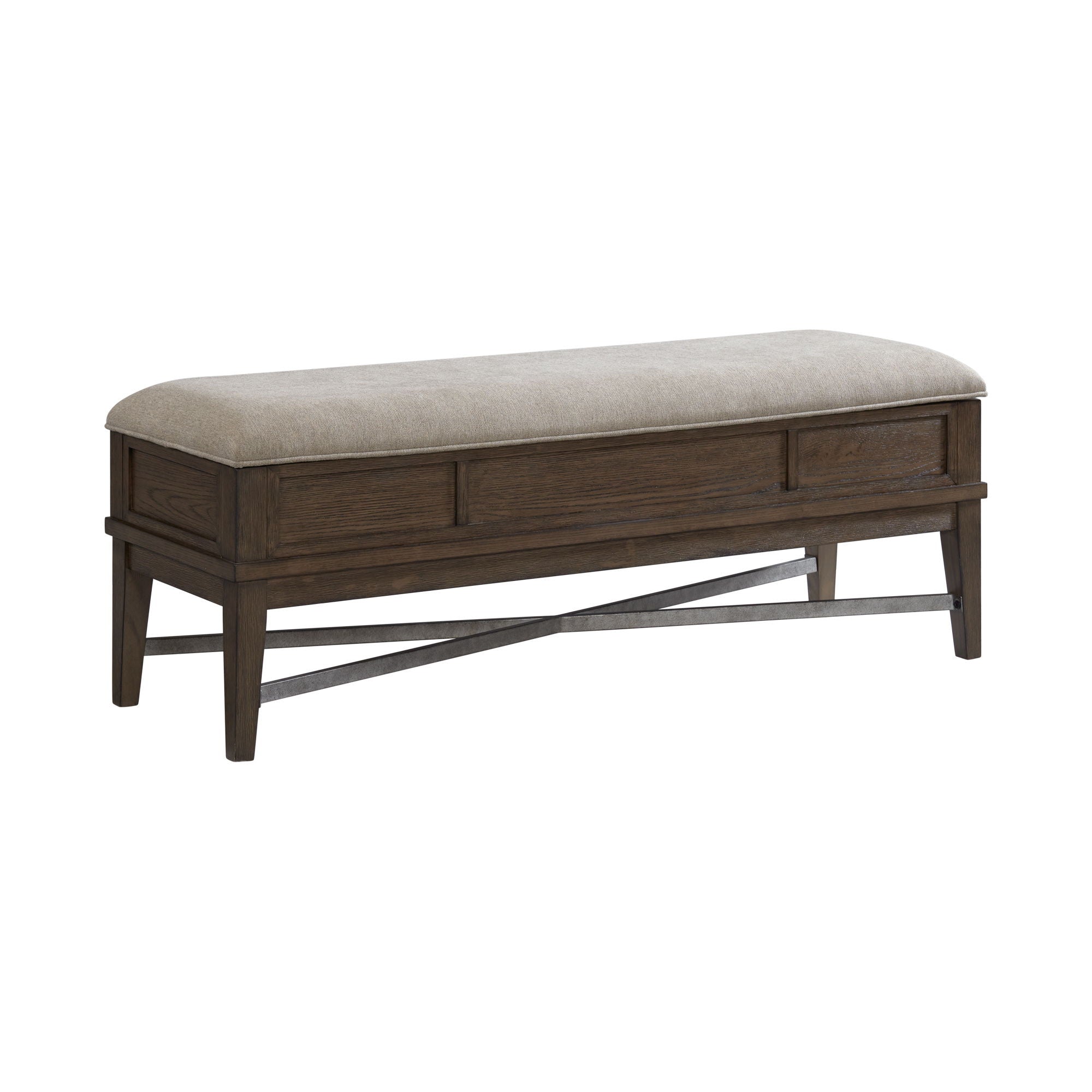 Preston - Storage Bench - Weathered Vintage Oak