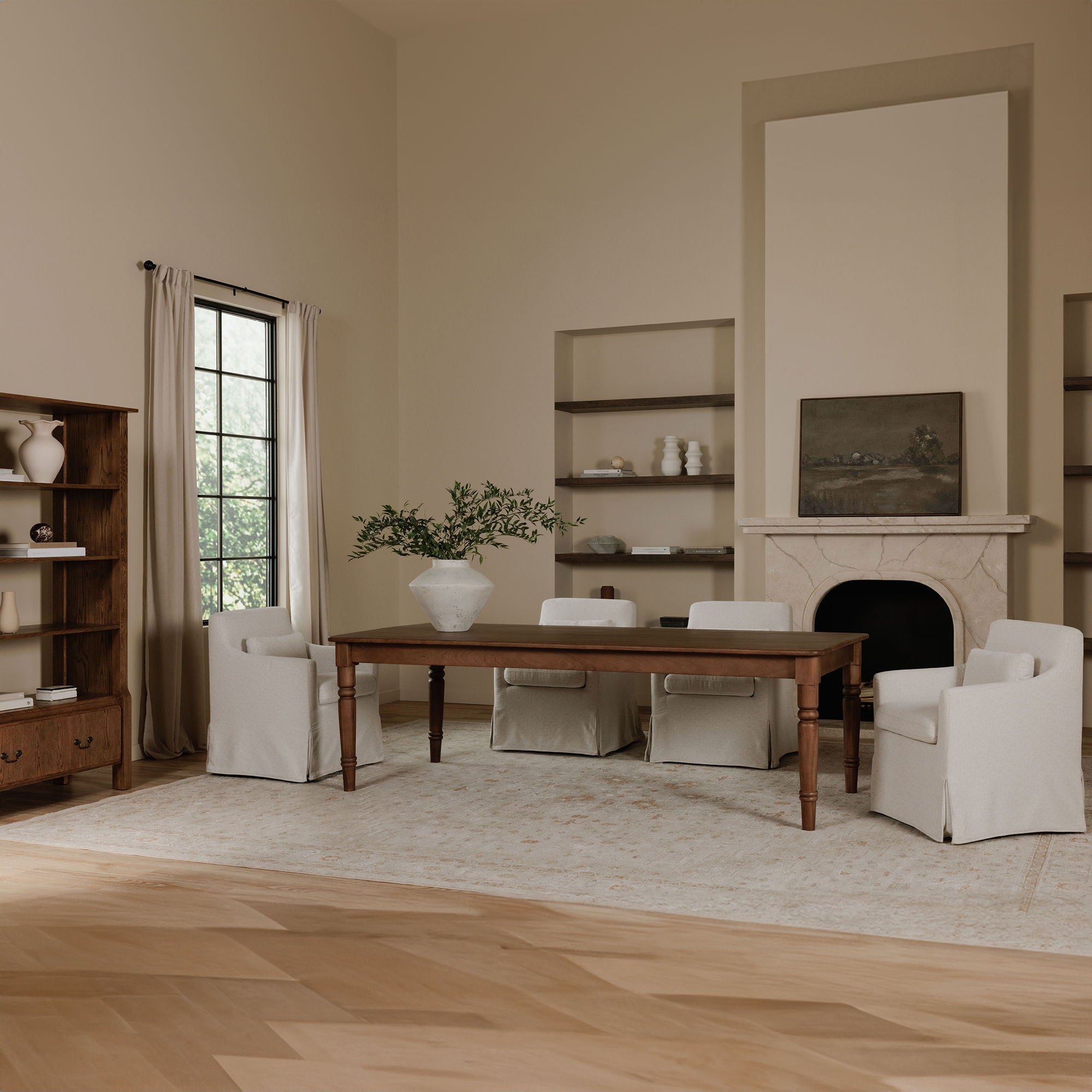 Lydia - Slipcover Dining Chair - Beige