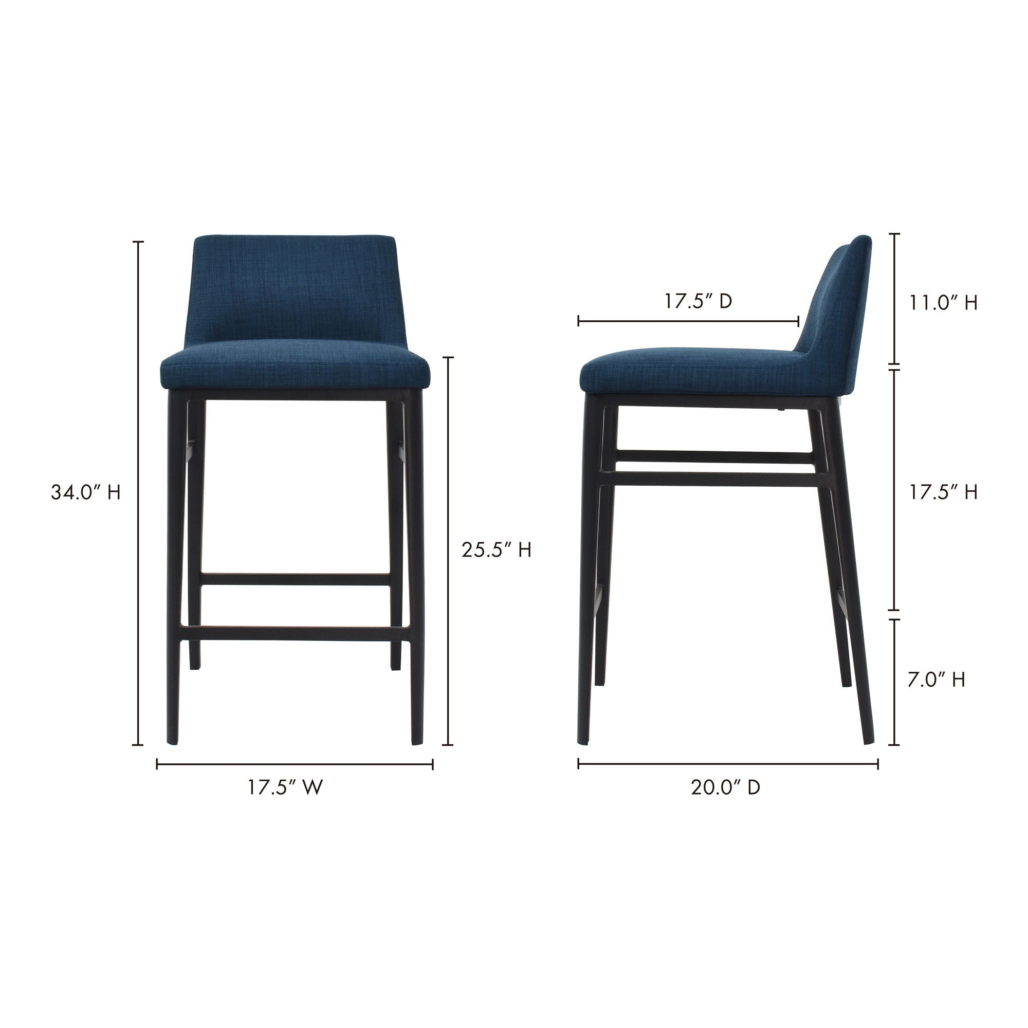 Baron - Counter Stool - Blue